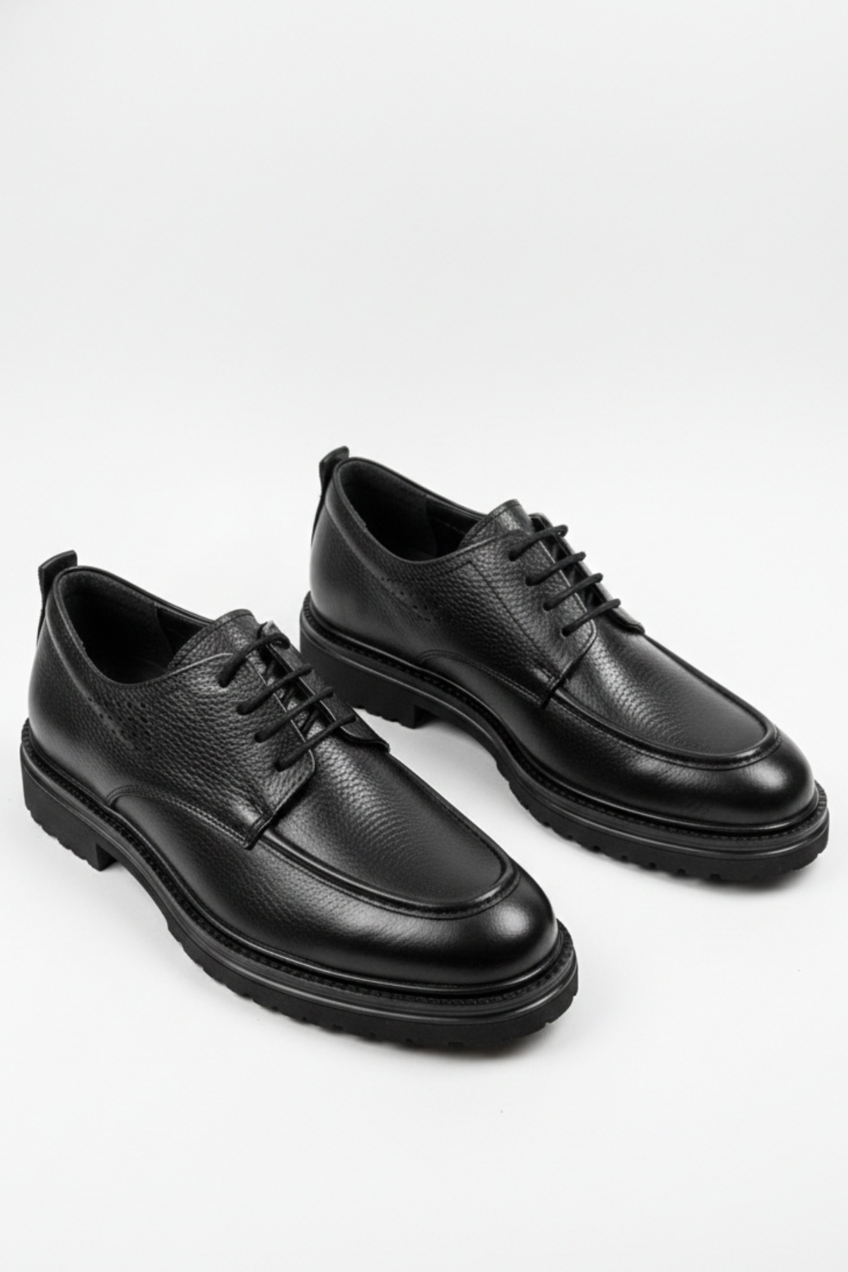 LUSIVE  %100 Hakiki Deri Siyah Günlük Rahat Klasik Erkek Ayakkabı LUASS28AL0045 - Görsel 4