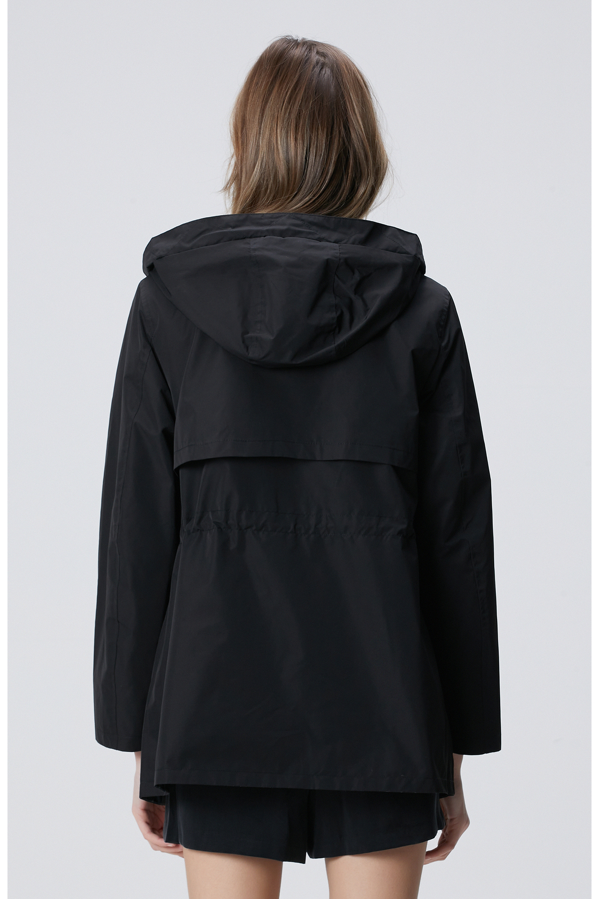 Network  Siyah Kapüşonlu Çift Taraflı Mont - Görsel 5