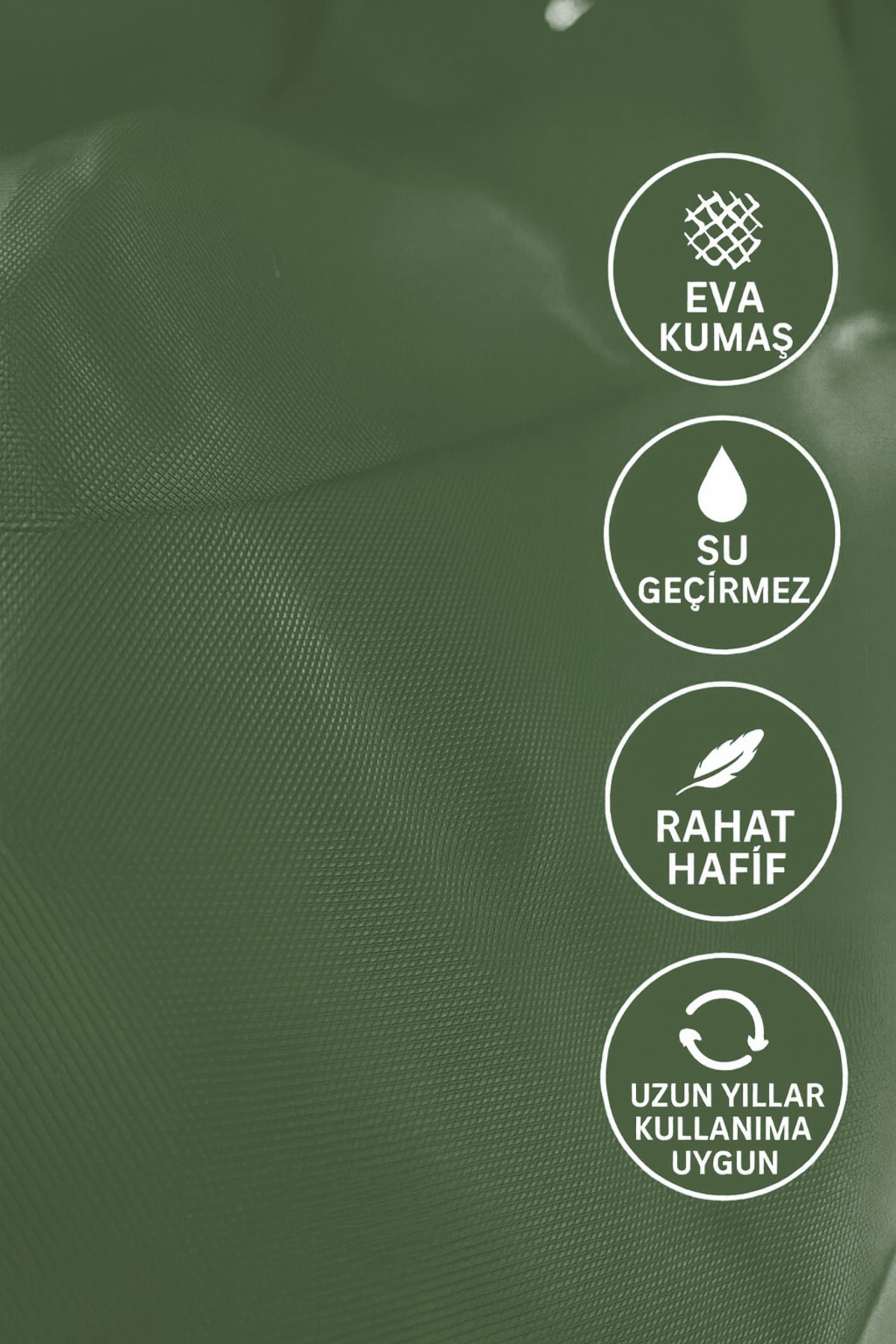 First Master Yeşil PVC Polyester Balıkçı Kapşonlu Pardösü Yağmurluk XXL 0,32 mm Art No 507050GR — سبز 507052ADT-GR — تصویر 3 از 5