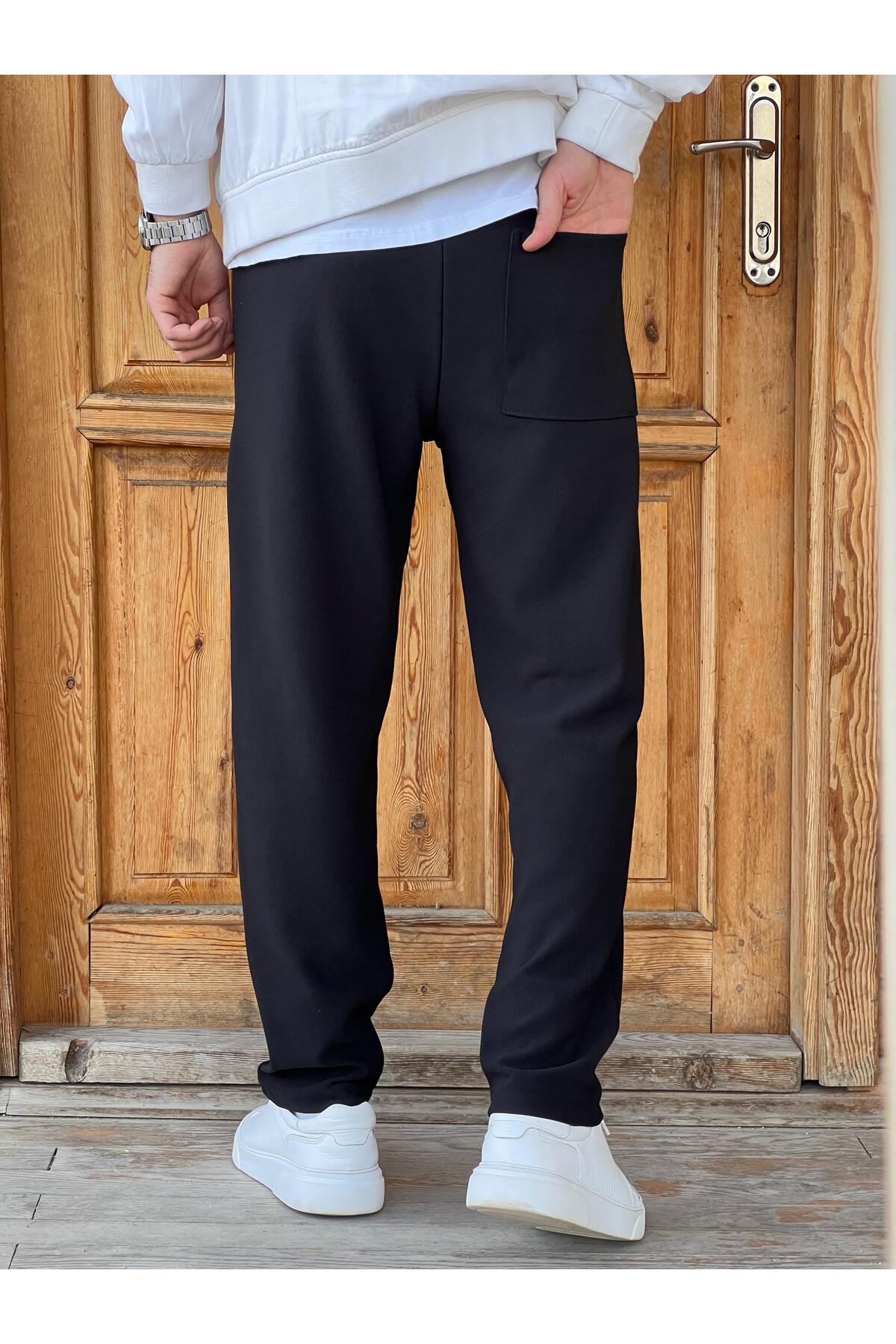 ElitWear  Yeni Sezon Erkek Rahat Kalıp Beli Lastikli ve İpli Jogger Pantolon - Görsel 7