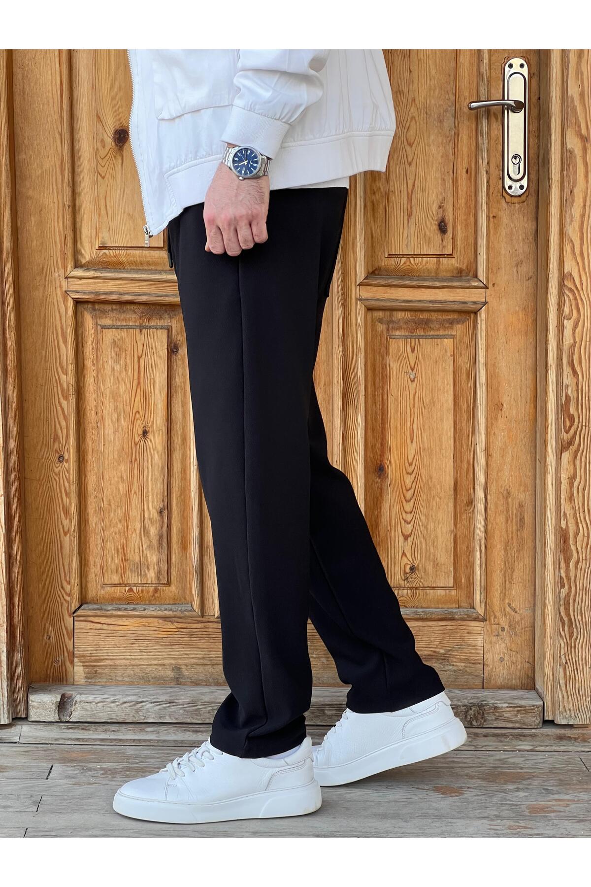 ElitWear  Yeni Sezon Erkek Rahat Kalıp Beli Lastikli ve İpli Jogger Pantolon - Görsel 6