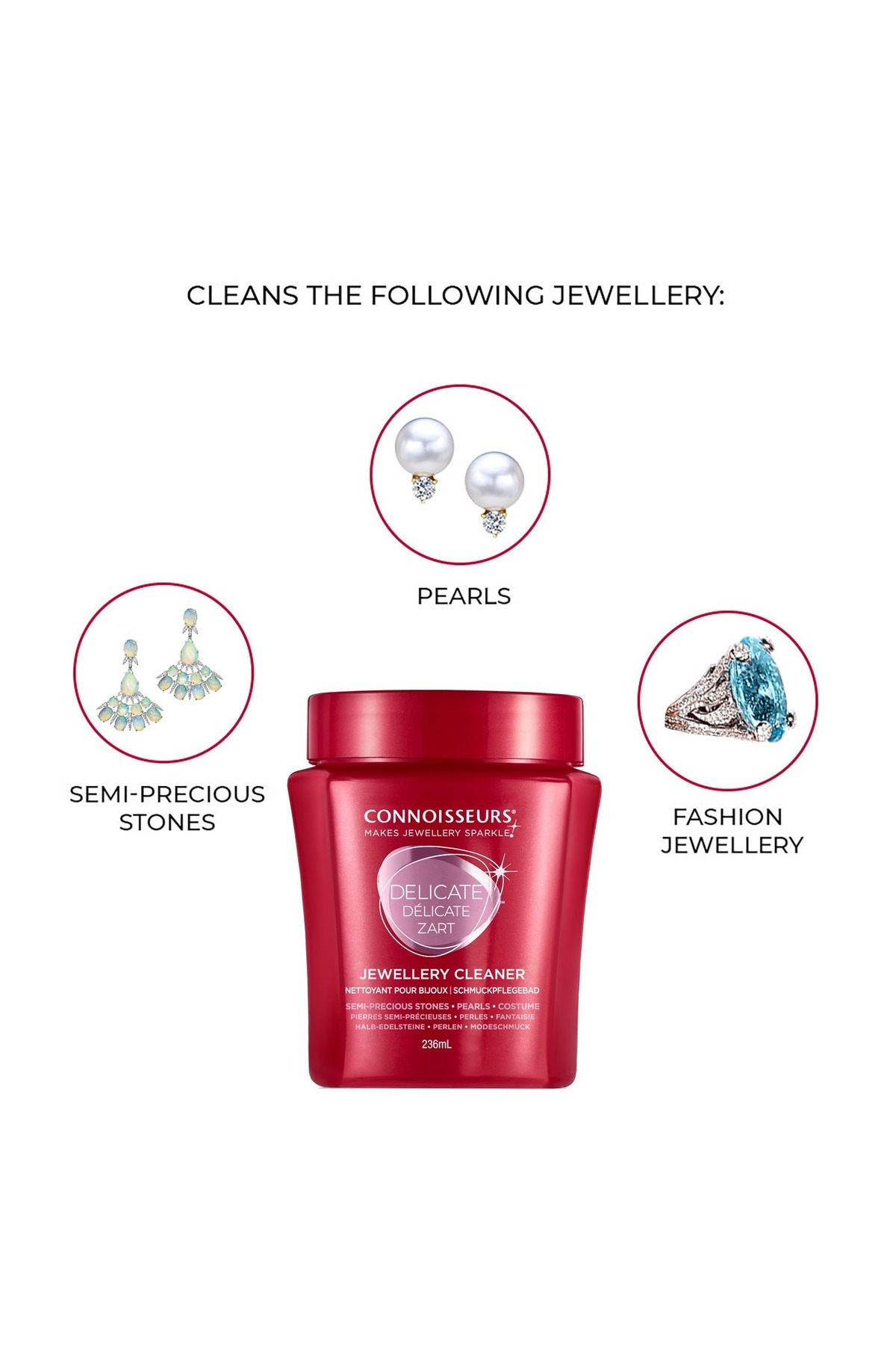 Delicate Jewellery Cleaner (Hassas Takı Temizleyici) – 236 ml — DEĞERLİ TAŞ TEMİZLEME TEMİZLEME — تصویر 5 از 6
