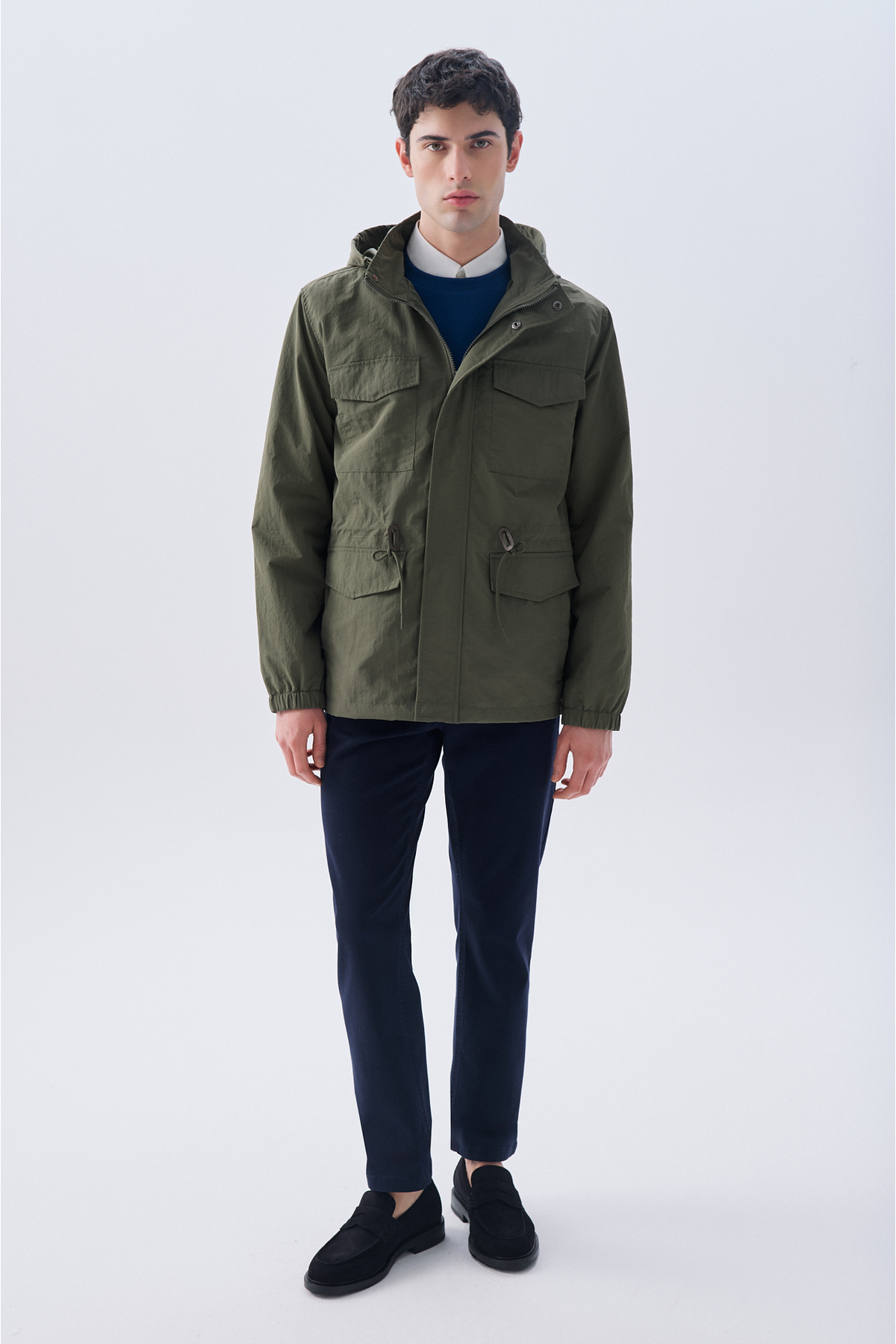 Mudo  GİZLİ KAPÜŞONLU ÇOK CEPLİ KISA MONT - Görsel 6