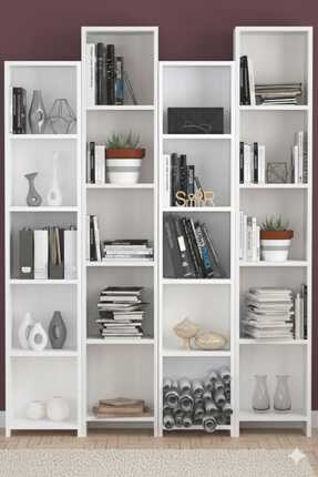 FUHO Sementa Kitaplık Beyaz