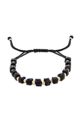 Jelena Petra 14 Ayar Altın Dorika İpli Bileklik – Siyah