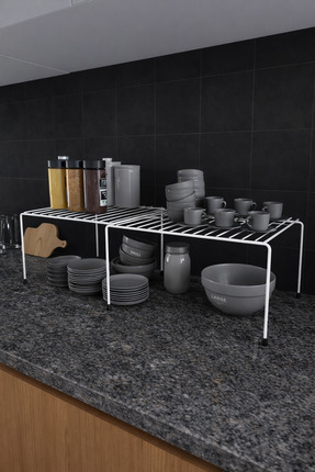 EVA METAL TASARIM Genişletilebilir Raf Ayarlanabilir Dolap İçi Düzenleyici Mu...