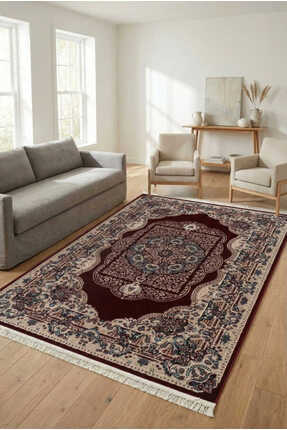 Efor Halı Amasra Kırmızı Halı Modern Dokuma Halı Yumuşak Oturma Odası Salon Ç...