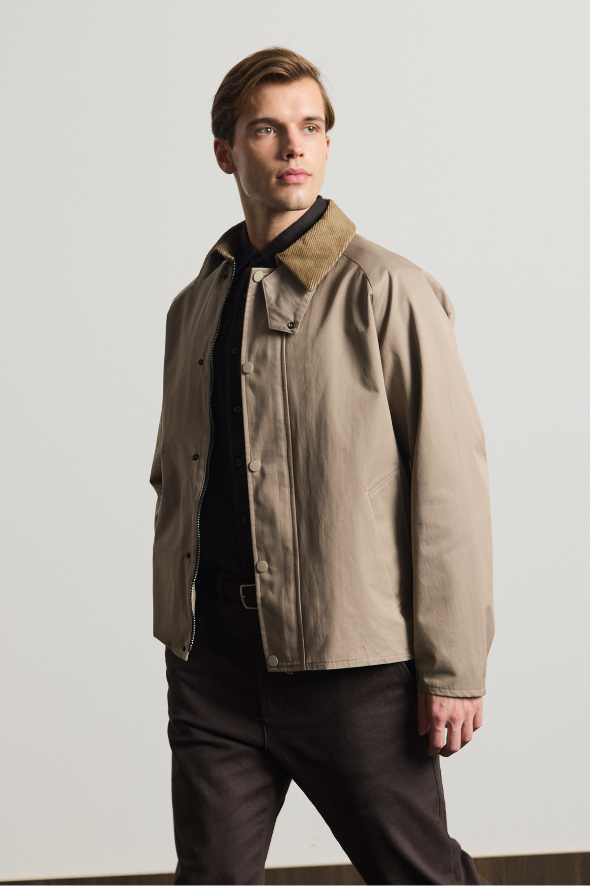 Danger  Erkek Premium Kadife Yaka Ceket Bej - Görsel 6