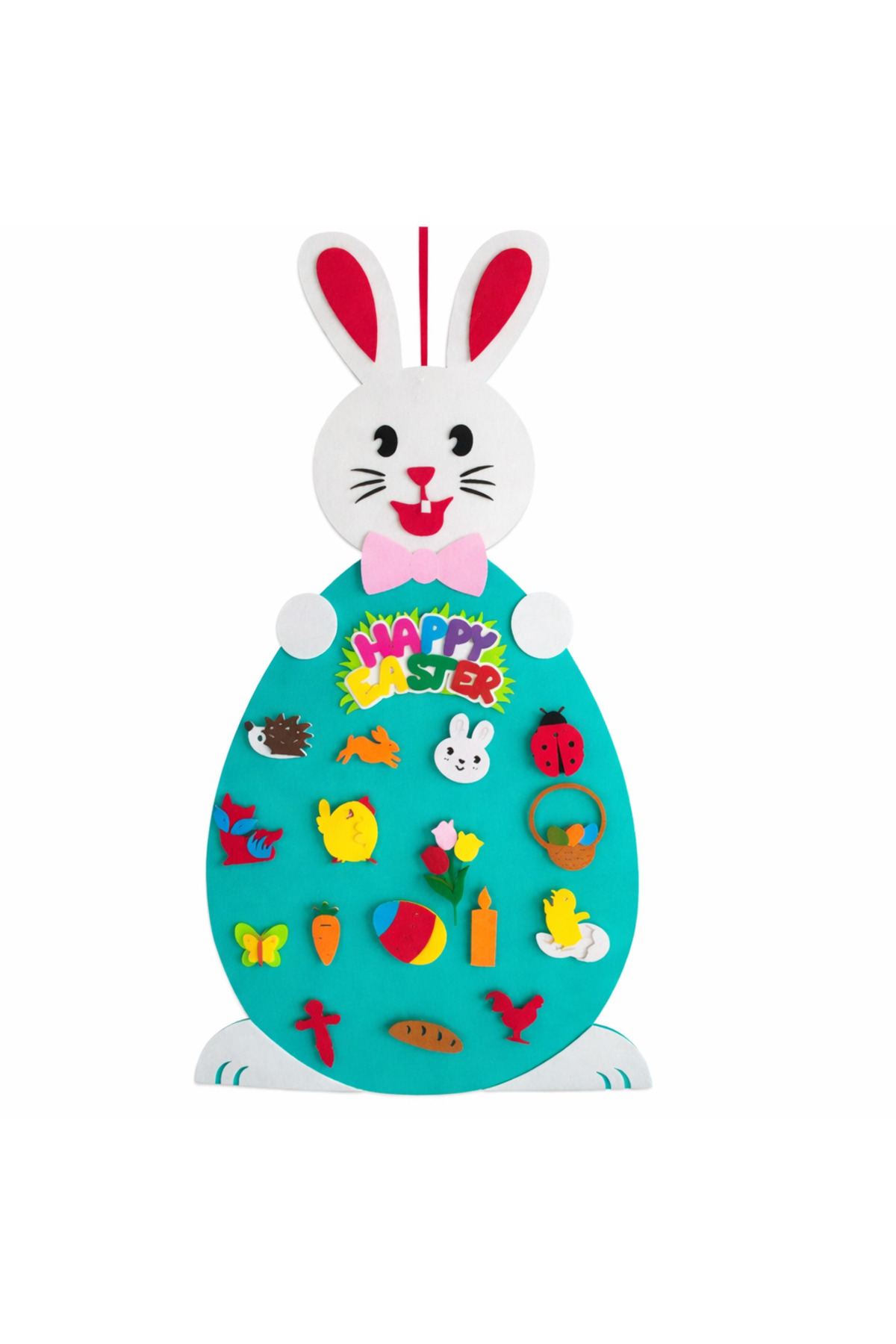 antiola Paskalya Tavşan Temalı Keçe Oyun Matı Duvara Asılabilir| Montessori Aktivite Duyusal Eğitici Oyuncak fotoğrafı 2 (önizleme)