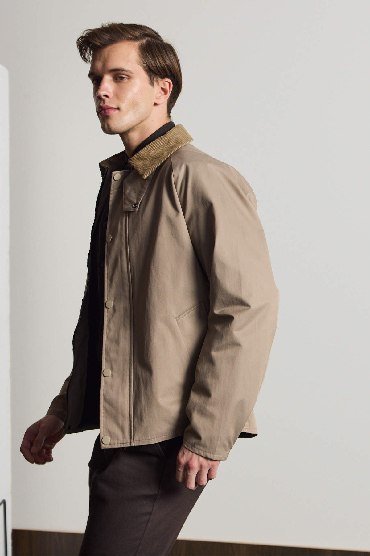 Danger  Erkek Premium Kadife Yaka Ceket Bej - Görsel 4
