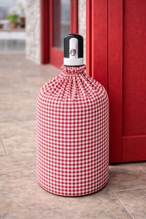 YUVOL Kırmızı Pötikareli Damacana Kılıfı Çift Lastikli Sebili Örtüsü