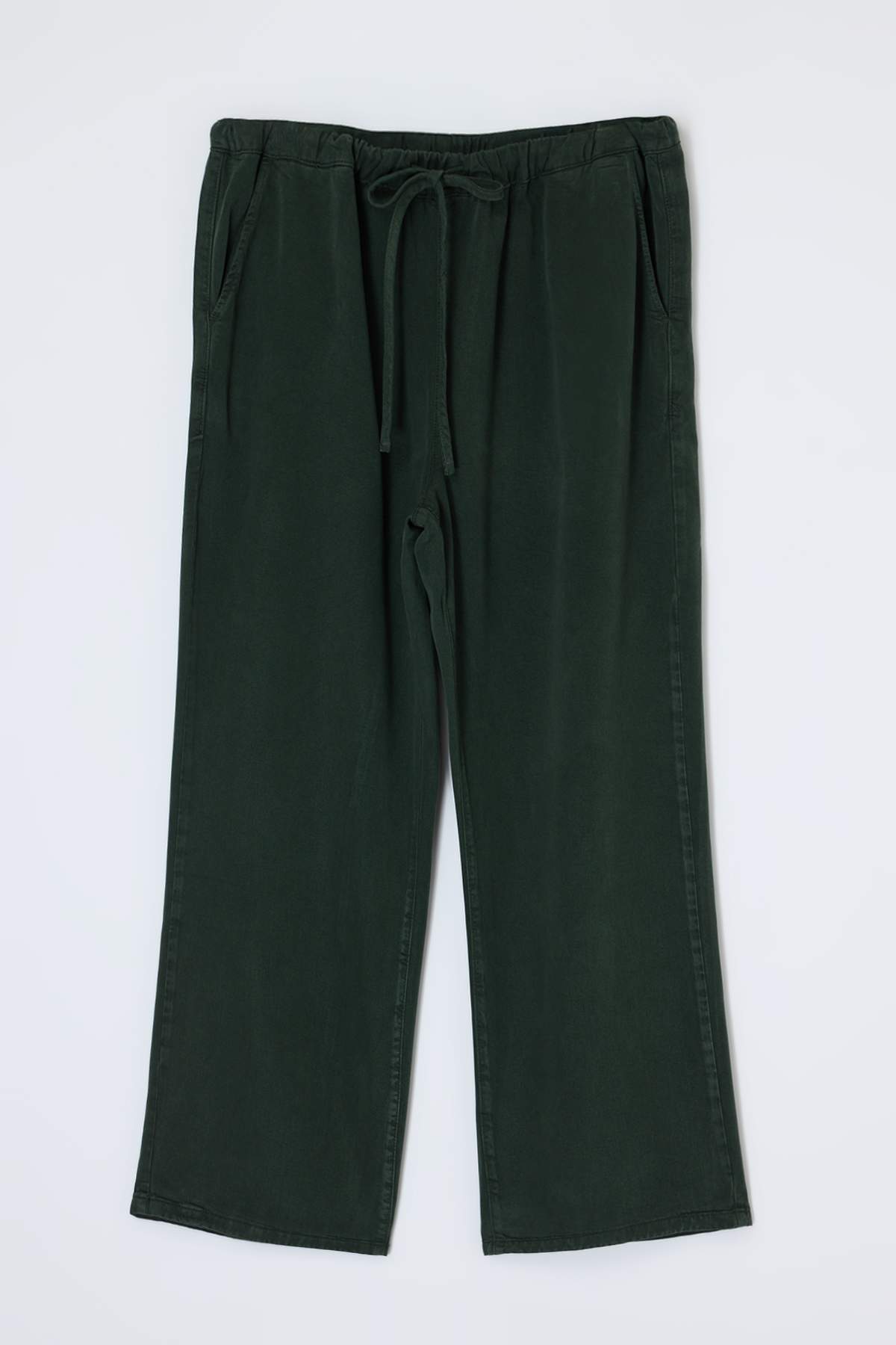 Trendyolmilla  Haki Yüksek Lastikli Bel Tencel İnce Yazlık Geniş Paça/Wide Leg Büyük Beden Jeans TBBSS25AR00038 - Görsel 4