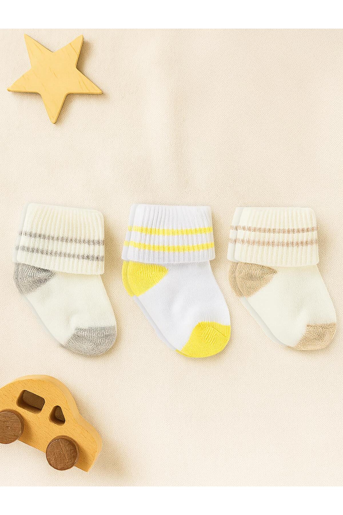 Civil Baby Erkek Bebek 3'lü Çorap Set 0-6 Ay - Standart Standart fotoğrafı 4 (önizleme)