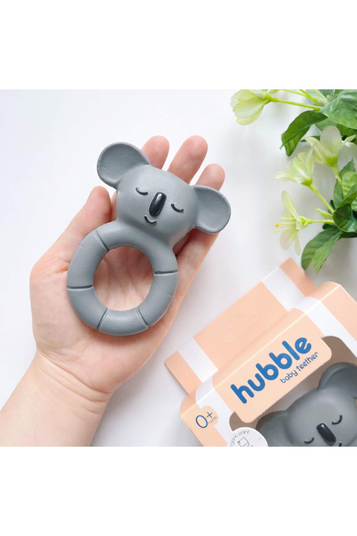 Hubble Bebek Diş Kaşıyıcı & Oyuncak - Koala Halkalı Şekilli Dişlik (%100 DOĞAL KAUÇUK) BPA İçermez fotoğrafı 4 (önizleme)