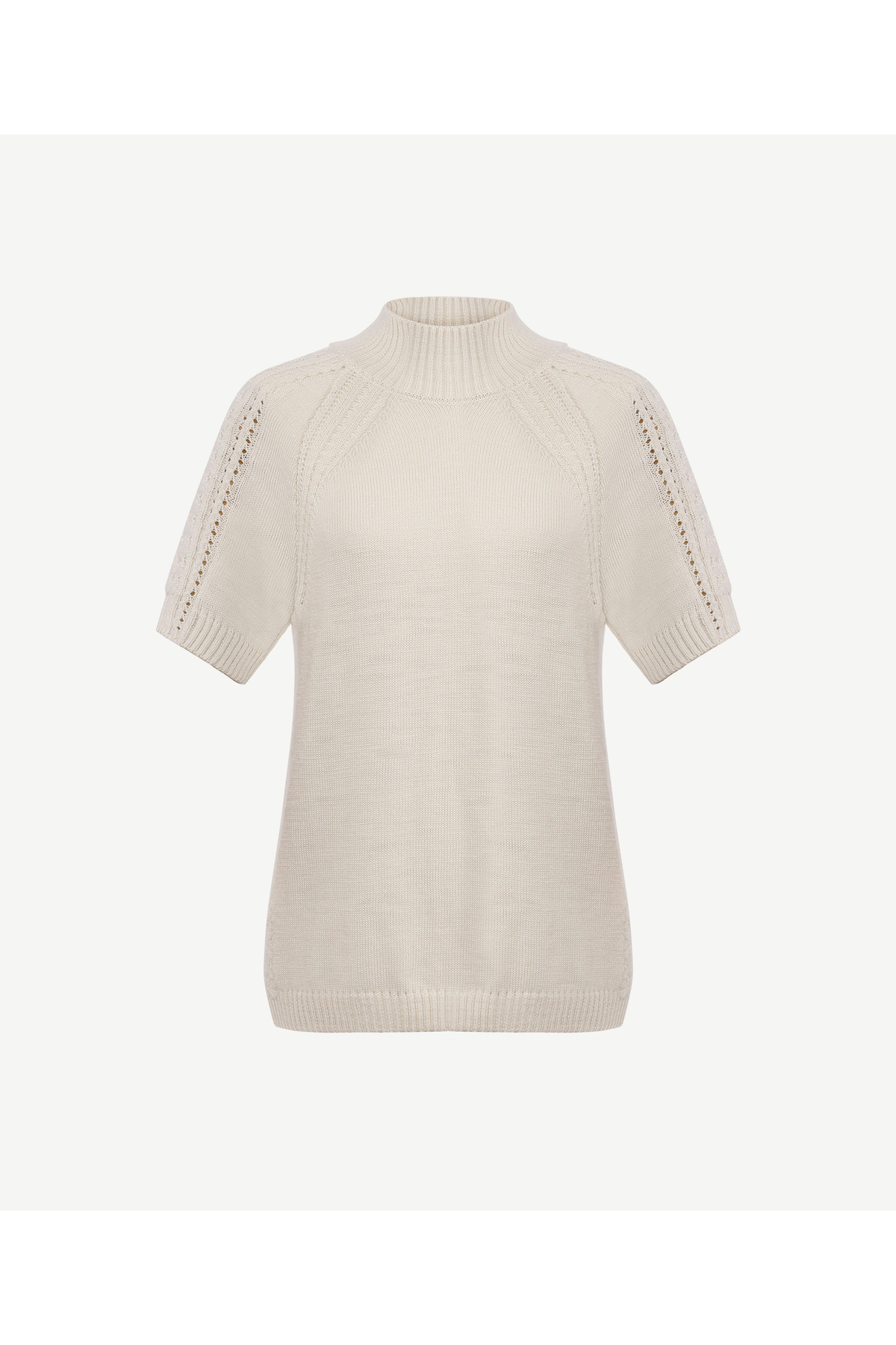 Yargıcı  Regular Dik Yaka Kısa Kol Kazak - Görsel 6