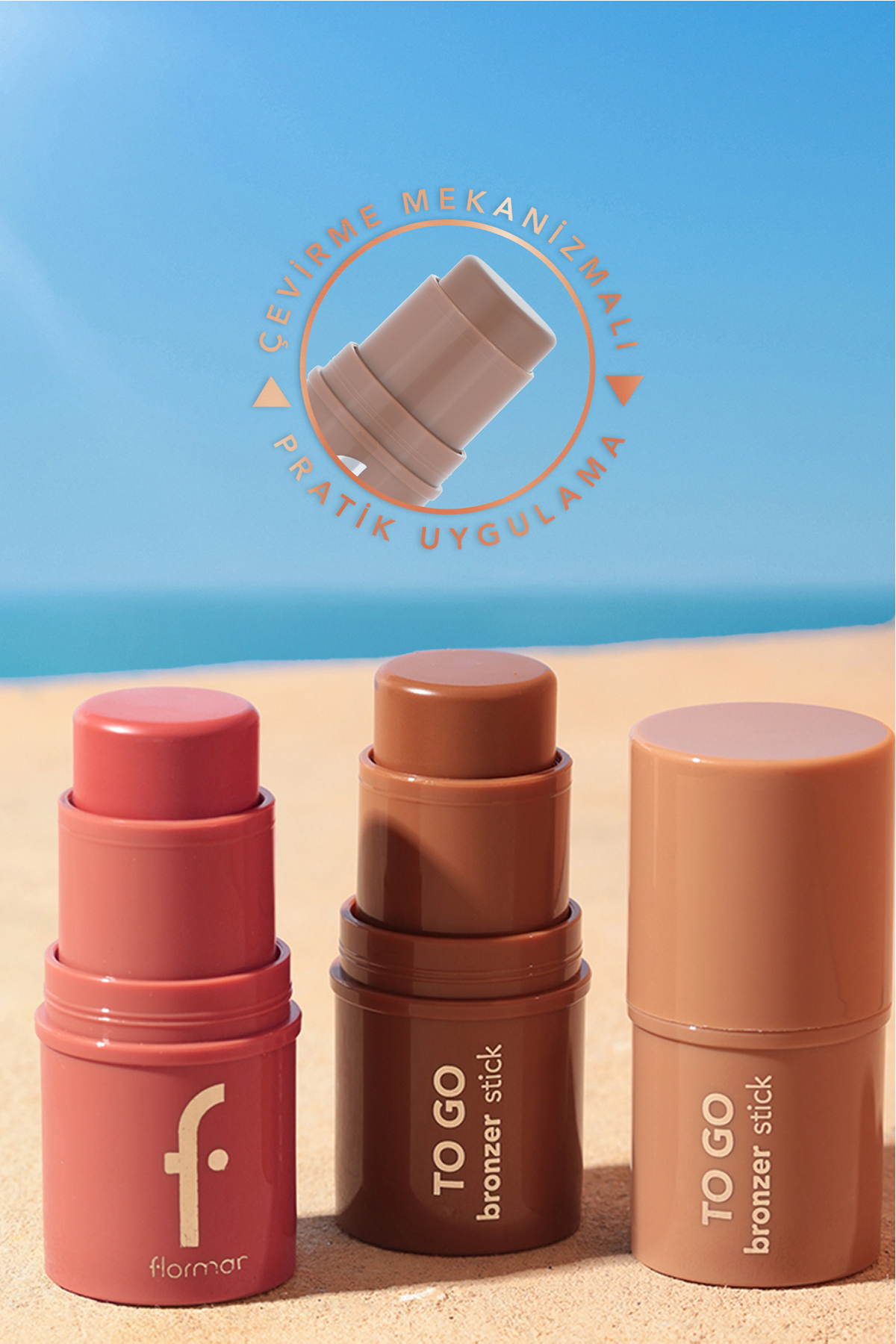 رژگونه کرمی استیک با شدت قابل تنظیم To Go Luminous & Natural Finish 003 Rosy Bliss 3