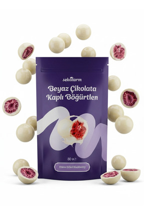 sekafarm Beyaz Çikolata Kaplı Böğürtlen 80 gr – Doğal Premium Atıştırmalık