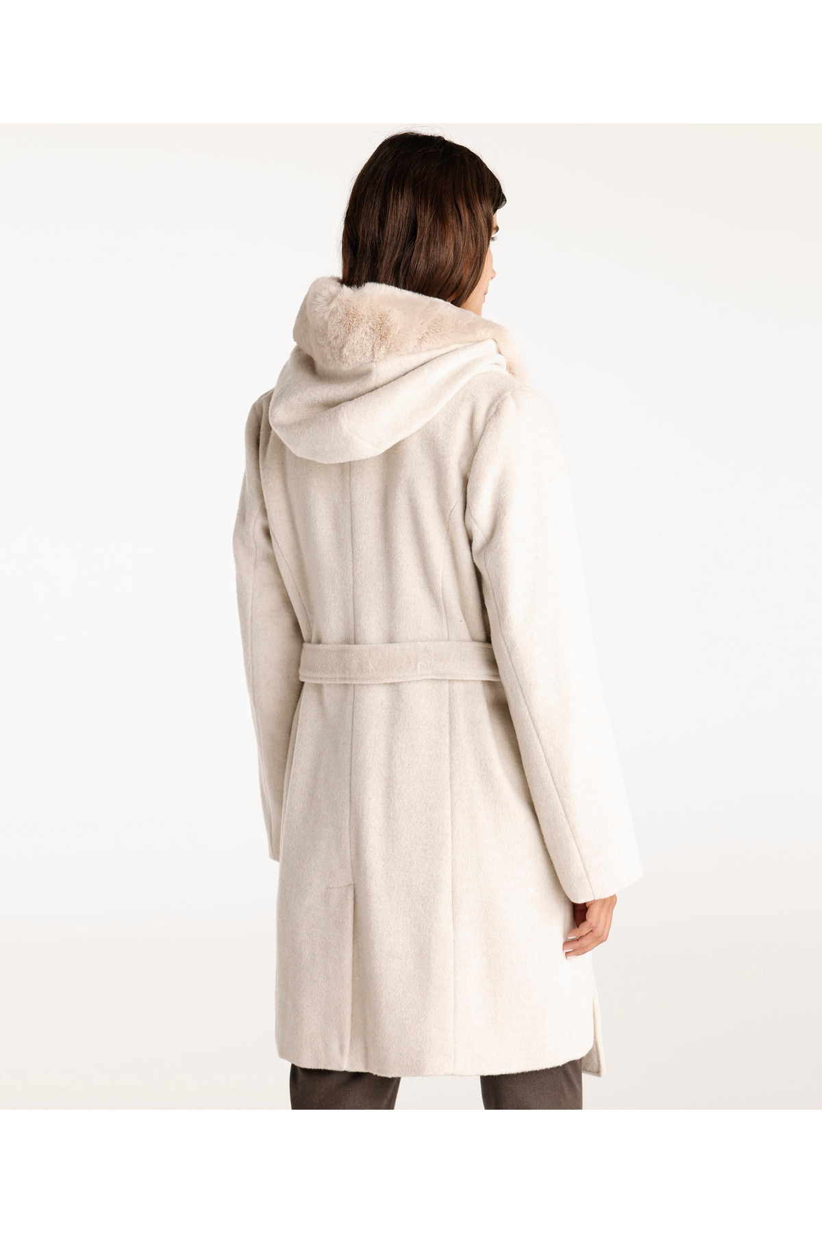 Yargıcı  Kapüşon Detaylı Palto - Görsel 4