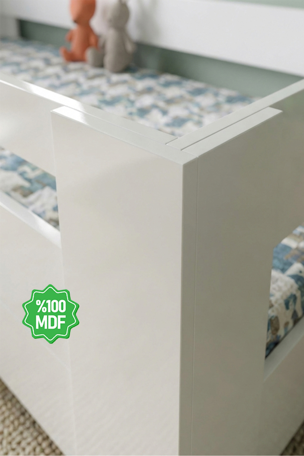 Ninnimo Vega Montessori Beyaz Mdf Karyola 90x190 Yatak Uyumlu M5 fotoğrafı 5 (önizleme)