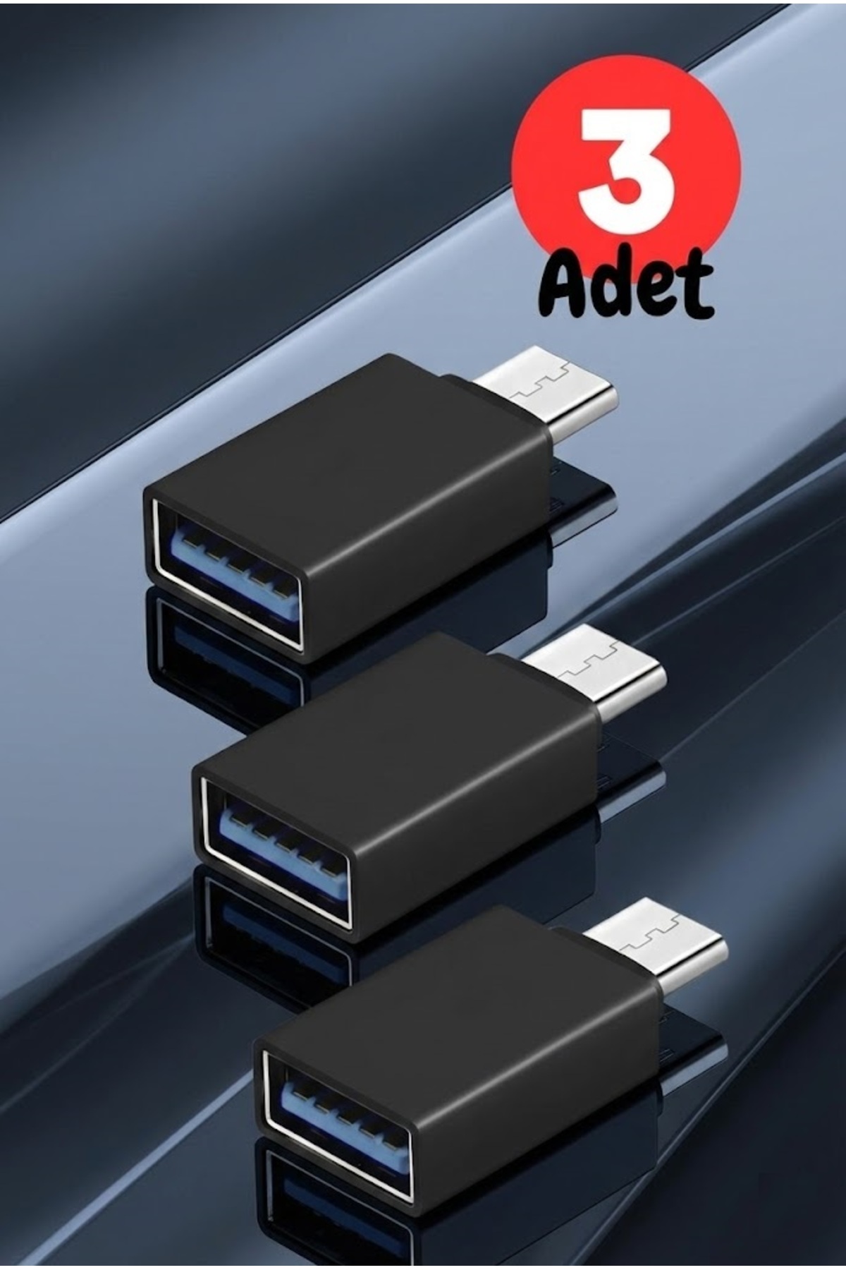3 ADET Usb Tip C OTG Adaptör Çevirici USB-C Erkek Usb 3.1 Dönüştürücü Macbook Xiaomi Samsung Usb Otg