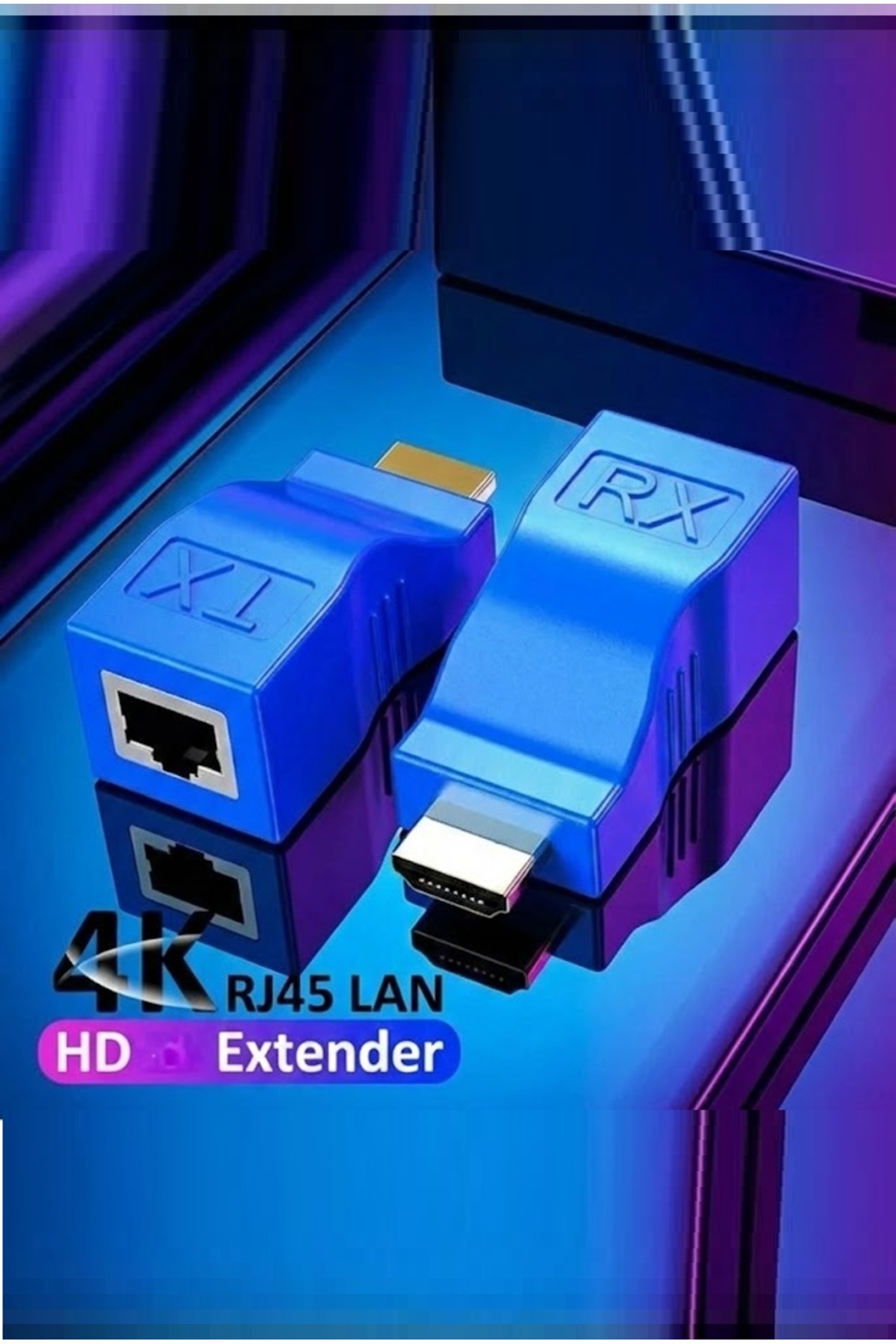4k Hd Hdmı Uyumlu Genişletici Rj45 Lan Ağ Uzatma Tx Rx Cat5e Cat6 Ethernet Kablosu 30m Ps3 Hdtv