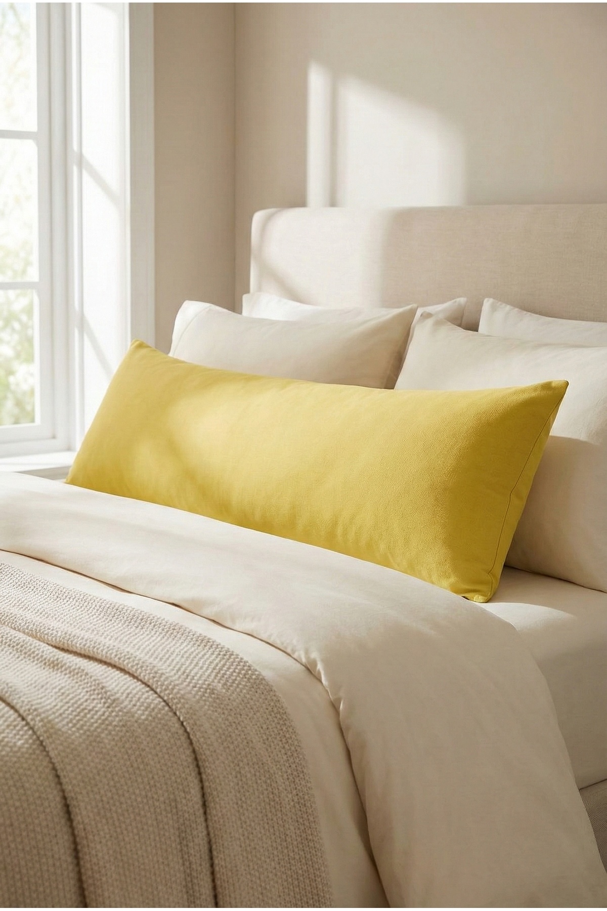 NESCO Uzun Yastık, Hamile Yastığı, Yan Yatış Yastığı , Dekoratif Uzun Yastık 50 X 120 cm fotoğrafı 6 (önizleme)