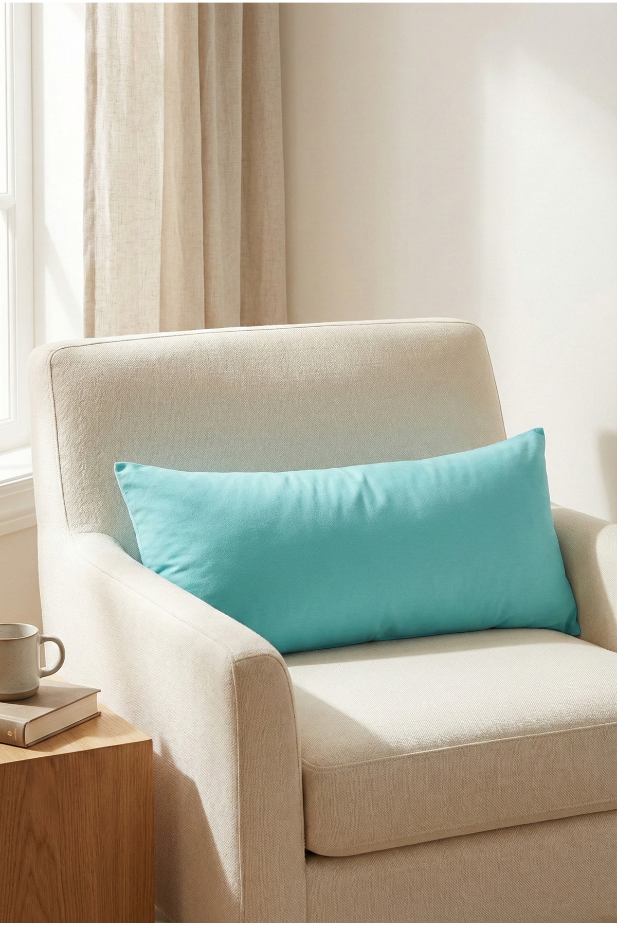 NESCO Dolgun Yan Yatış Hamile Yastığı Ve Dekoratif Uzun Yastık 40x120 - 1400gr fotoğrafı 6 (önizleme)