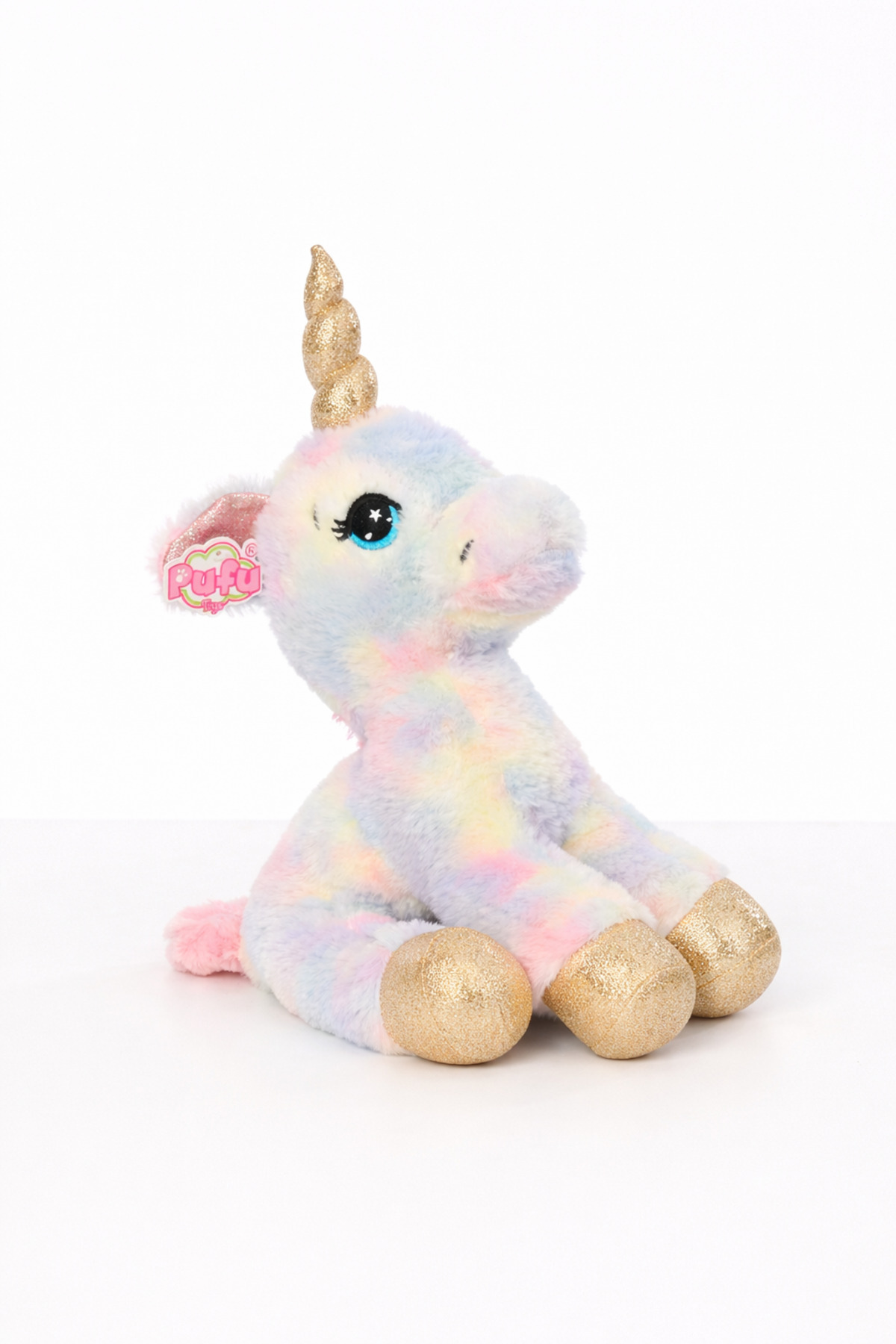 Pufu Toys Peluş Rengarenk Unicorn Oyun Ve Uyku Arkadaşı Yastık 40 CM fotoğrafı 4 (önizleme)