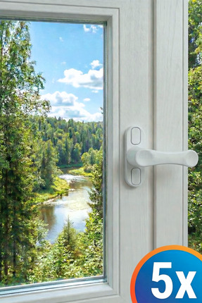 Evene Pencere Emniyet Kilidi Beyaz Çocuk Hırsız Kilidi Çekmeli Pvc 5 Adet