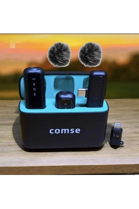 comse Sx6 Iphone Ve Type-c Uyumlu Kablosuz Yaka Mikrofonu Göstergeli Led Şarj...