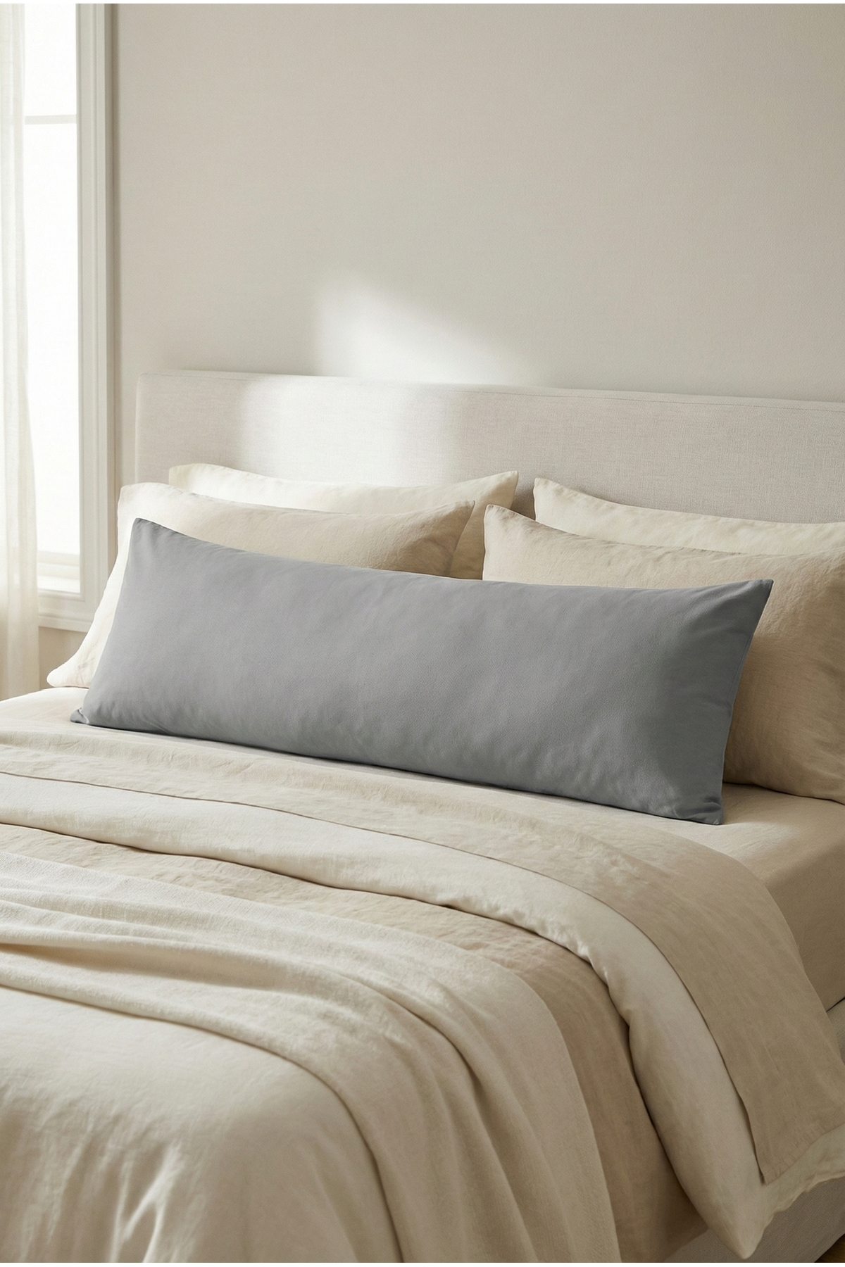 NESCO Dolgun Yan Yatış Hamile Yastığı Ve Dekoratif Uzun Yastık 40x120 - 1400gr fotoğrafı 4 (önizleme)