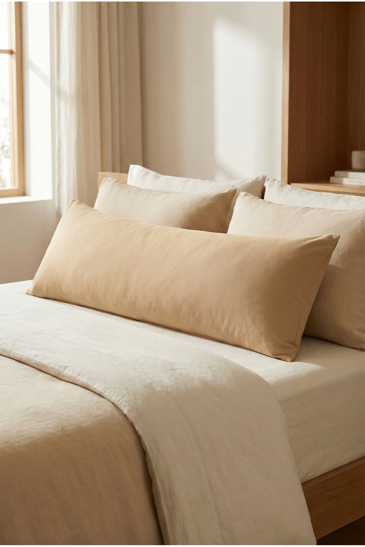 NESCO Dolgun Yan Yatış Hamile Yastığı Ve Dekoratif Uzun Yastık 40x120 - 1400gr fotoğrafı 5 (önizleme)