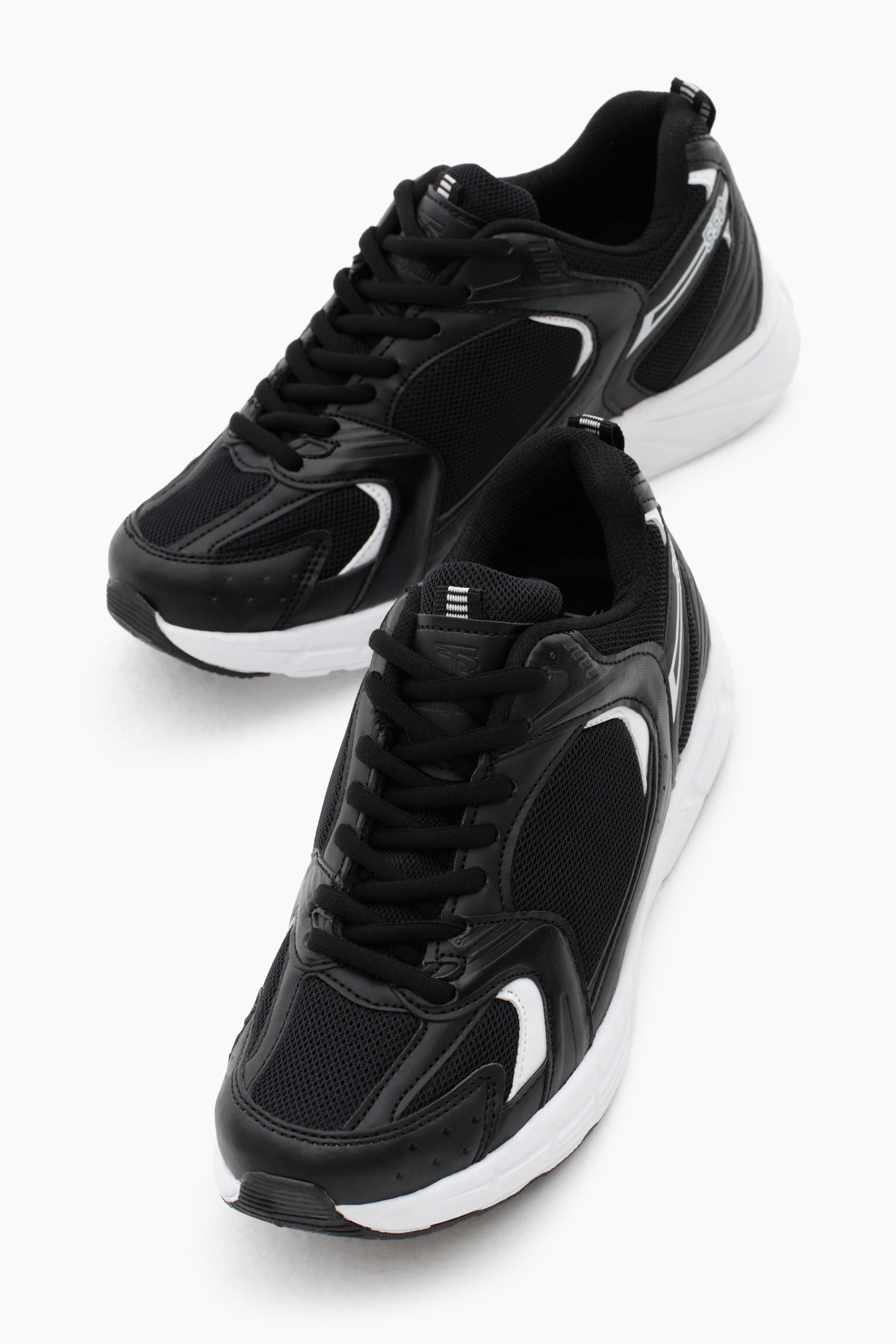 Tonny Black Unisex čiernobiele šnurovacie tenisky pohodlného strihu s faylono...