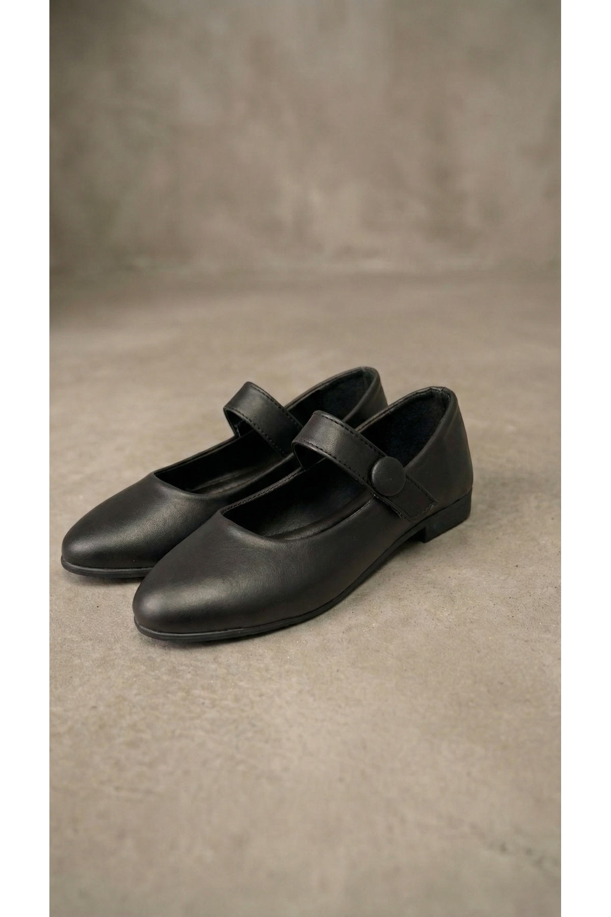 Beyond   Kadın Siyah Deri Lastik Tokalı Babet 1.5cm BYNDİMJ03 - Görsel 5