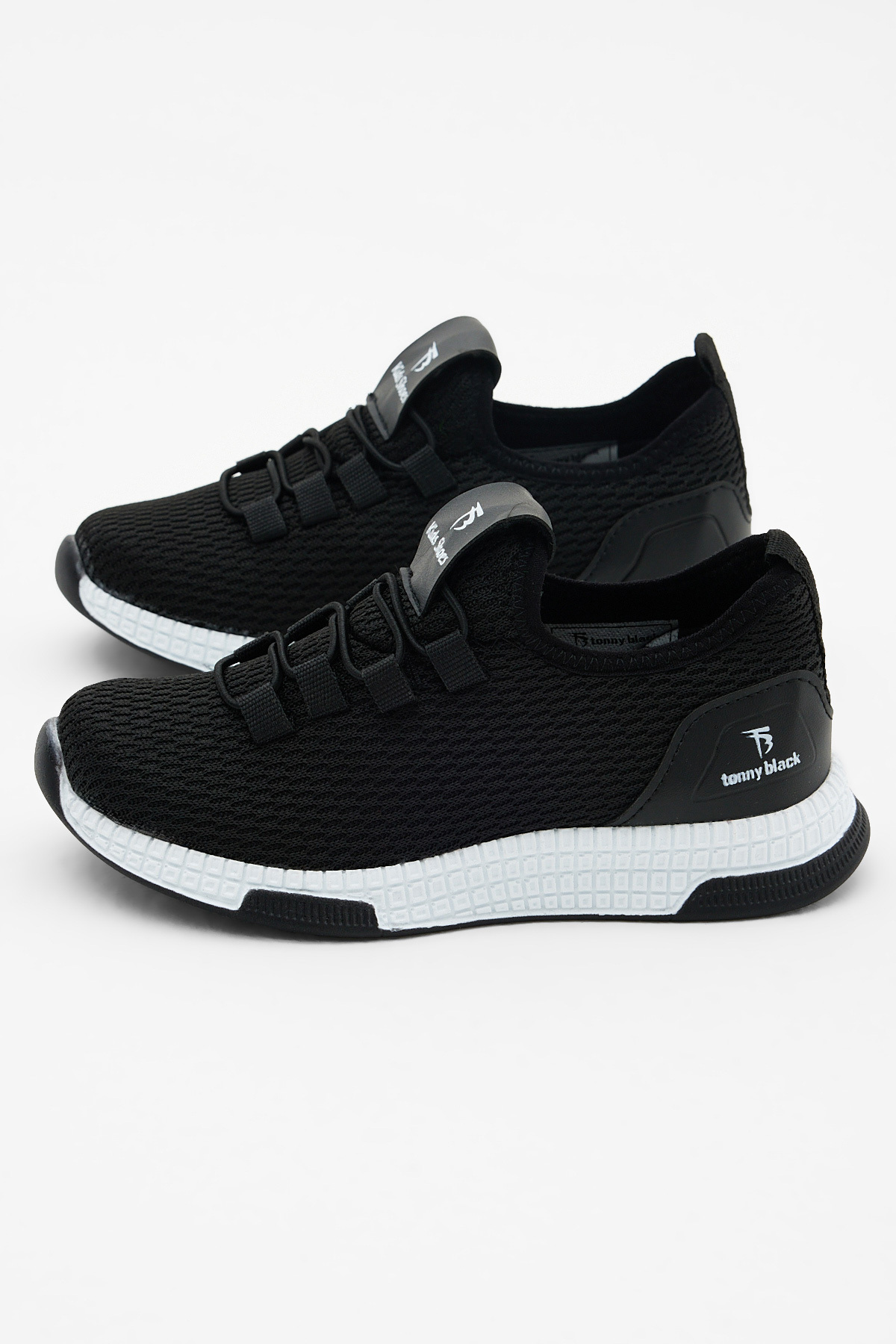 Tonny Black Detská unisexová čierno-biela pohodlná športová obuv s gumenými š...