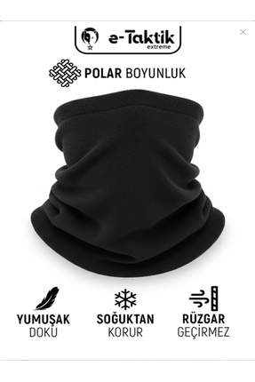 e-Taktik Siyah Polar ipli Extreme Fonksiyonel Boyunluk / Bandana / Bere