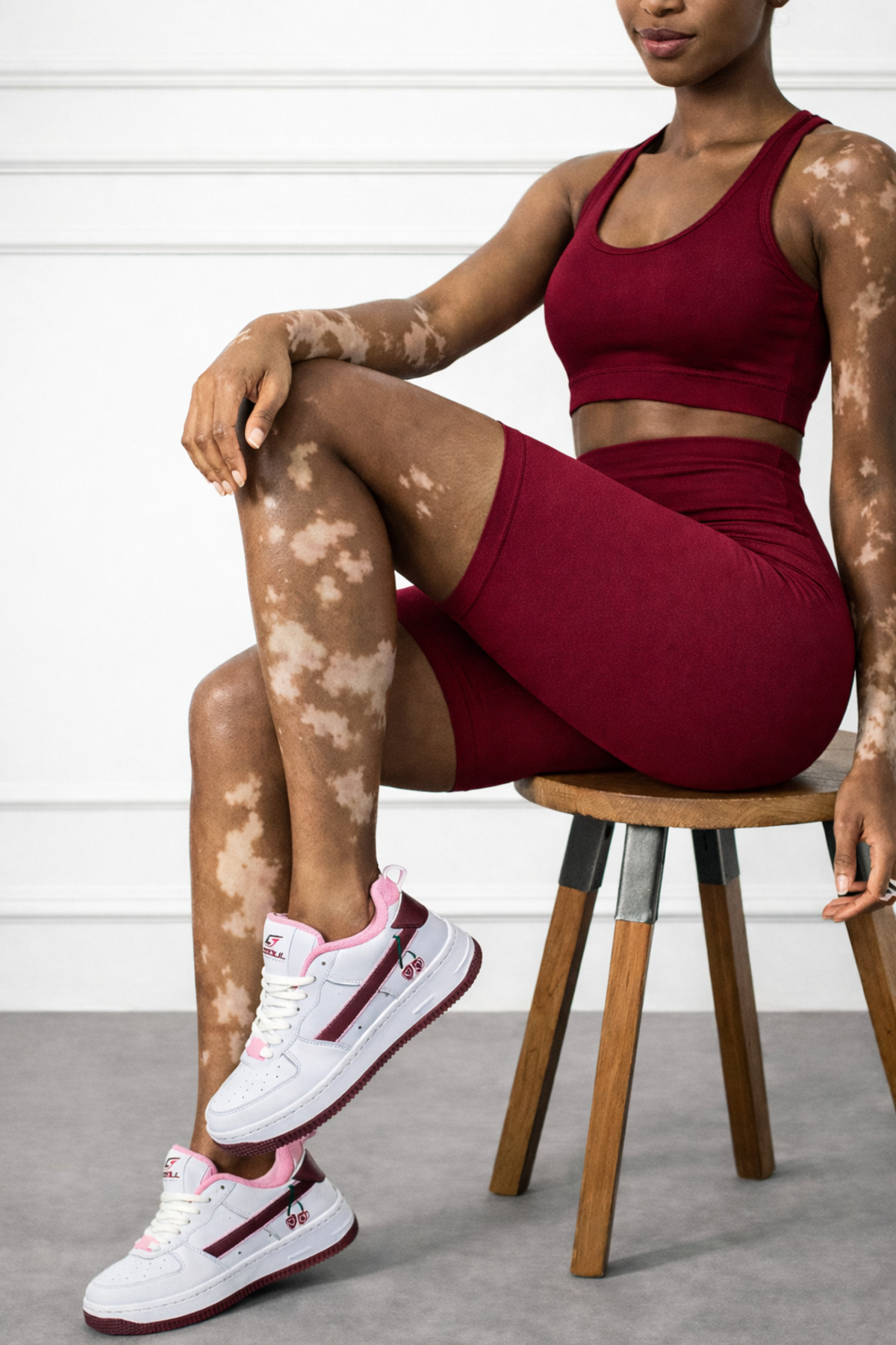 SEOUL SPORT SHOES  Cherry Love Air – Kiraz Nakışlı Beyaz Kadın Sneaker Spor Ayakkabı - Görsel 8