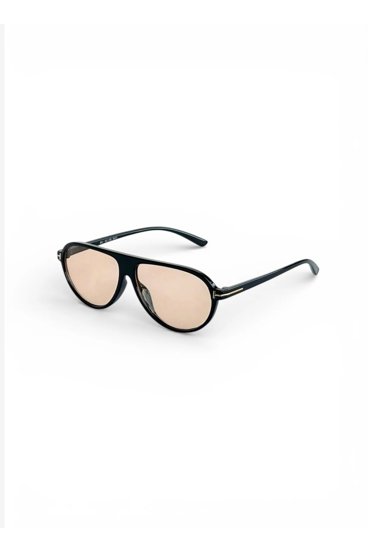 Goldmine Unisex Tina Aviator Güneş Gözlüğü UV400 Siyah Nude görsel 4