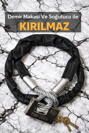 Vi Caro 1.5 Metre 10 Mm Kalınlık Demir Makası Ile Kesilmez Çelik Halat Motosi...