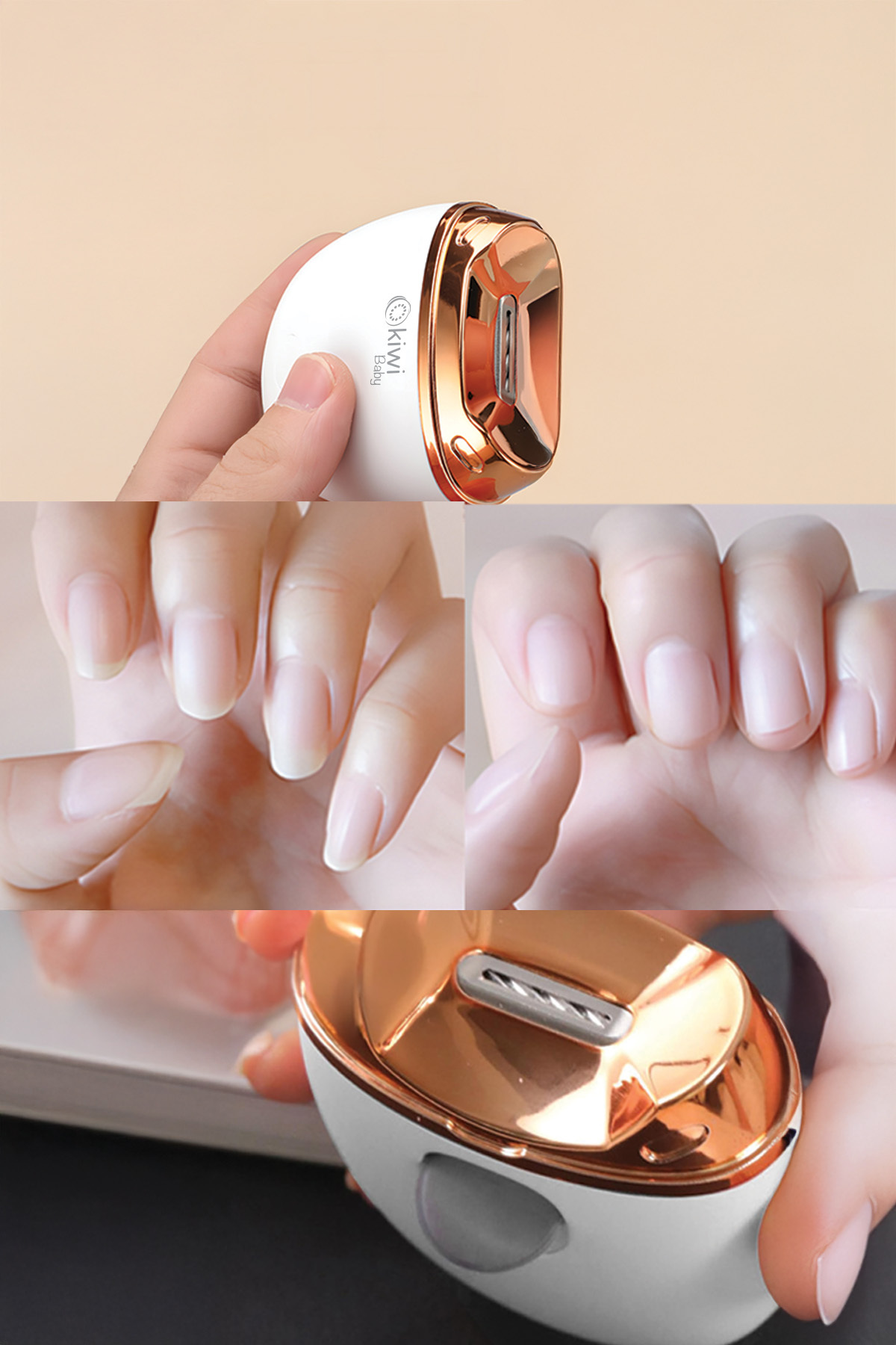 Kiwi Baby Kbaby-41 Şarjlı Tırnak Kesme Makinesi Tırnak Makası Akıllı Manikür Makinesi fotoğrafı 4 (önizleme)