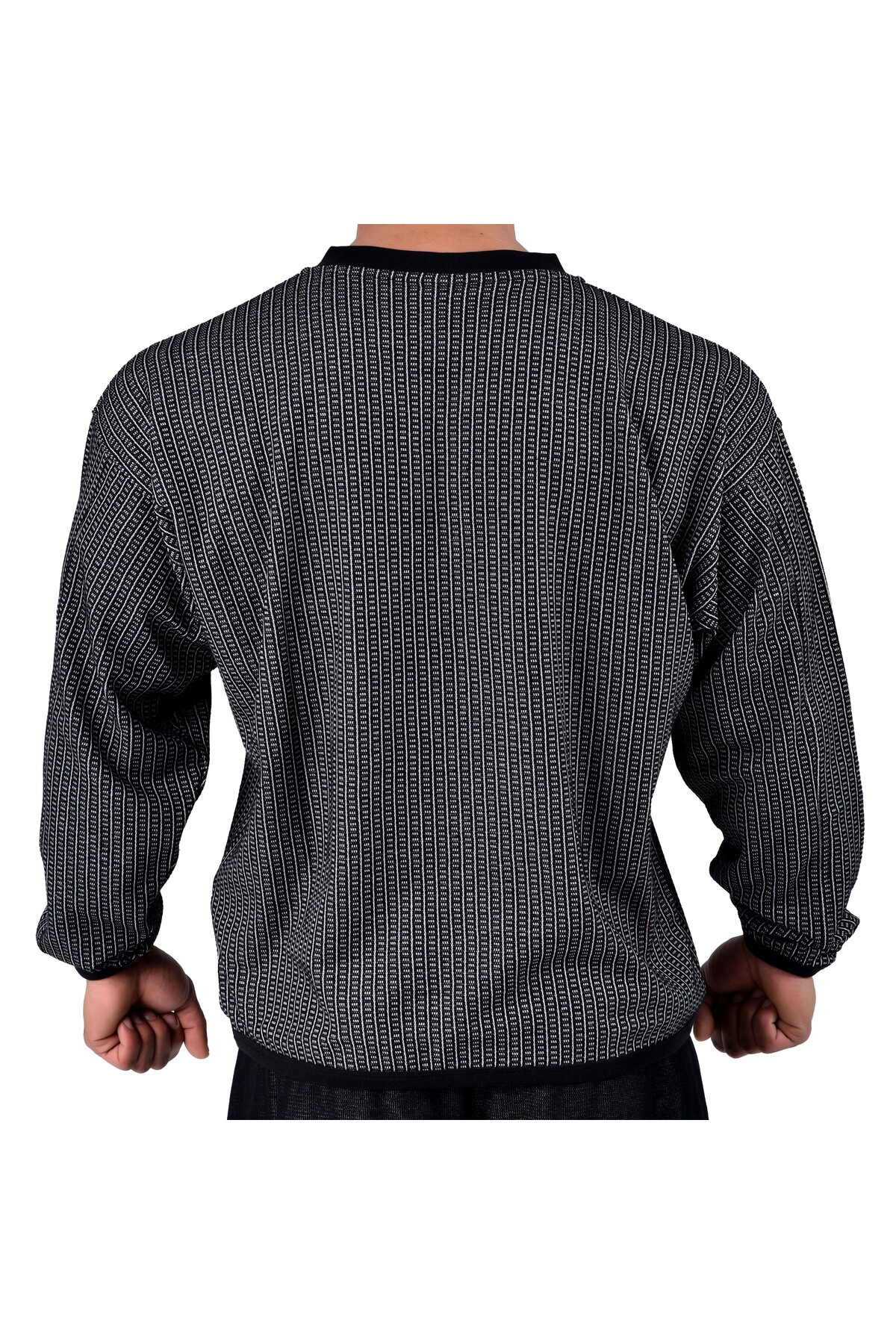 Big Sam Erkek Gri Rahat Kesim Büyük Beden Sweatshirt görsel 4