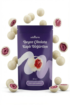 sekafarm Beyaz Çikolata Kaplı Böğürtlen 80 gr – Doğal Premium Atıştırmalık