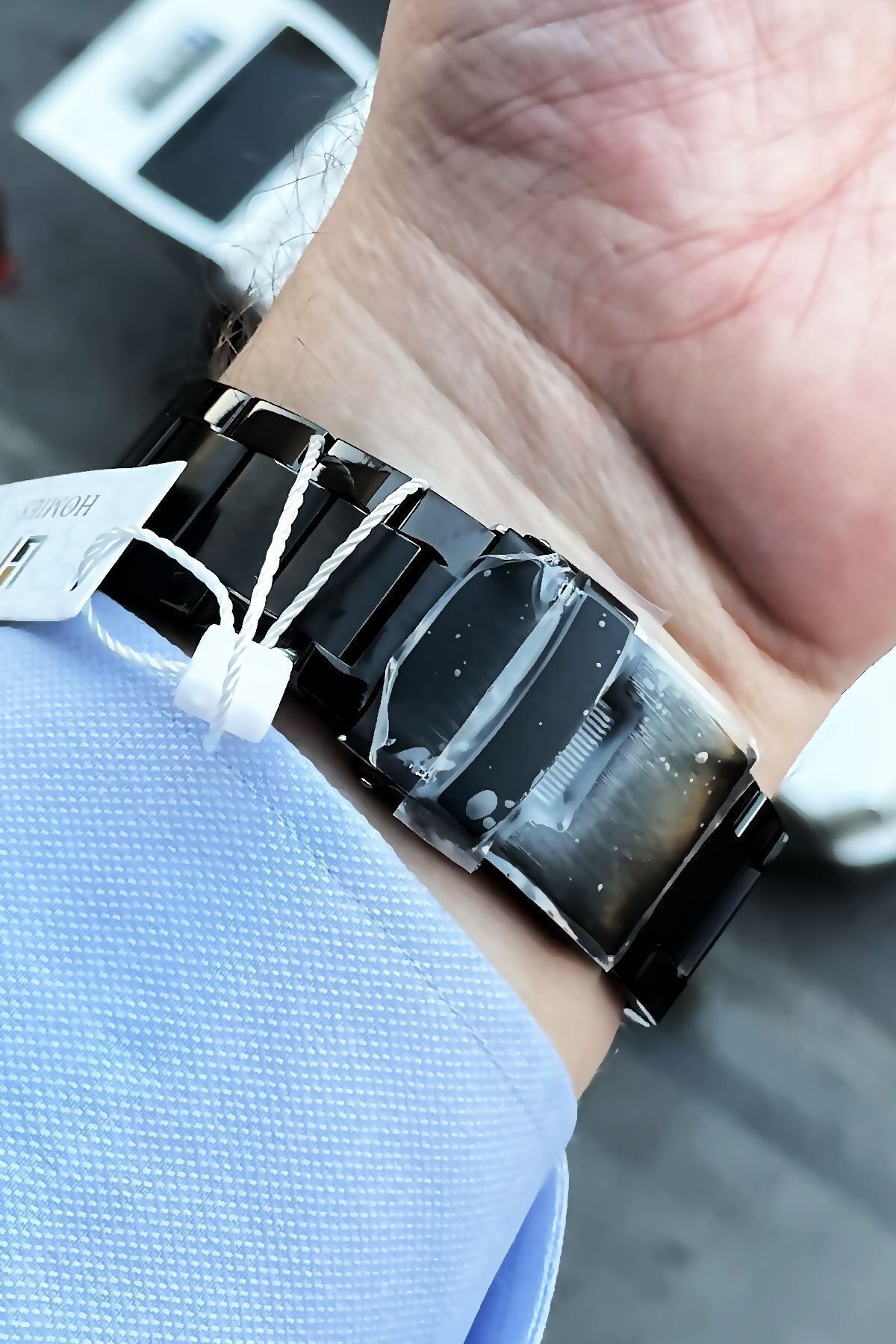 Homies  Erkek Kol Saati 3 Atm Su Geçirmez Siyah Renk Çelik Kordon Hme2045c3 - Görsel 7