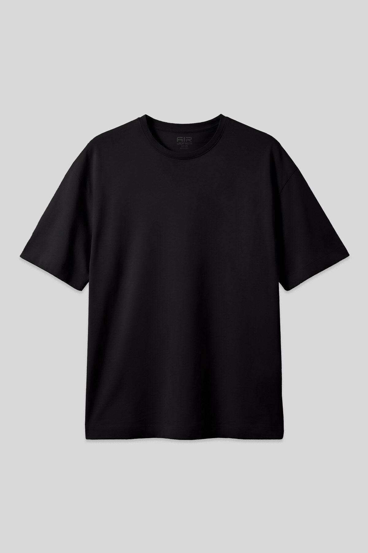 Black Cotton Thick Soft Textured Oversize Fit Basic Men's T-Shirt- 88377