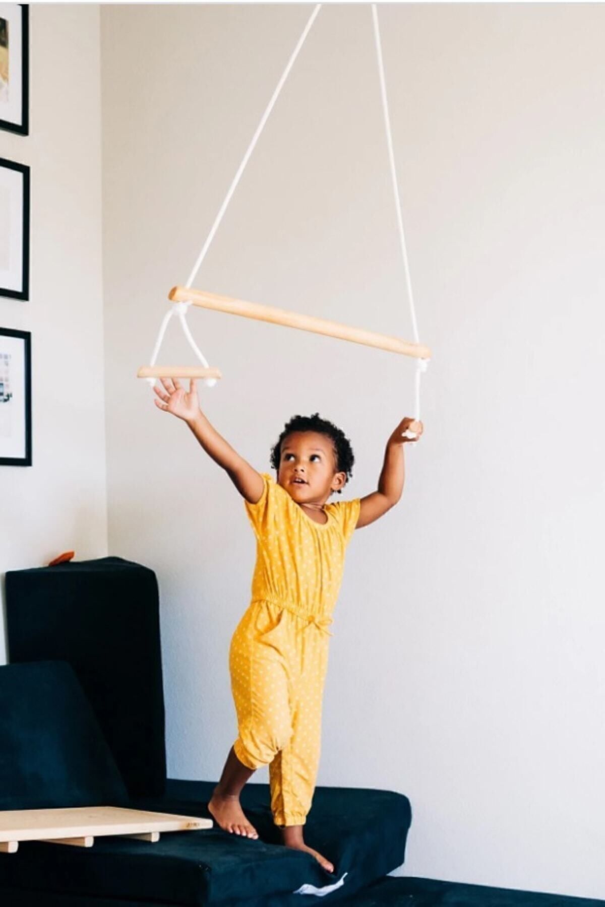 Bundeba Basic Ahşap Duyusal Trapez Salıncak Jimnastik Gelişim Salıncağı Çocuk Aktivite fotoğrafı 6 (önizleme)