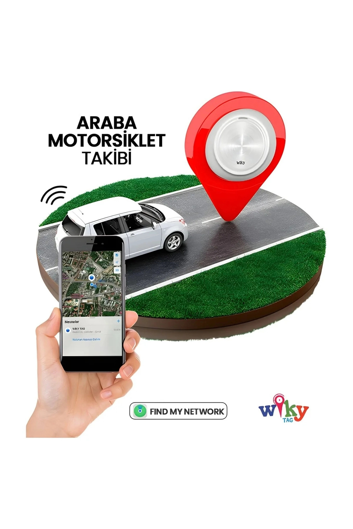 Wiky Tag Çocuk Smart Airtag Mavi - Akıllı Konum Takip Cihazı