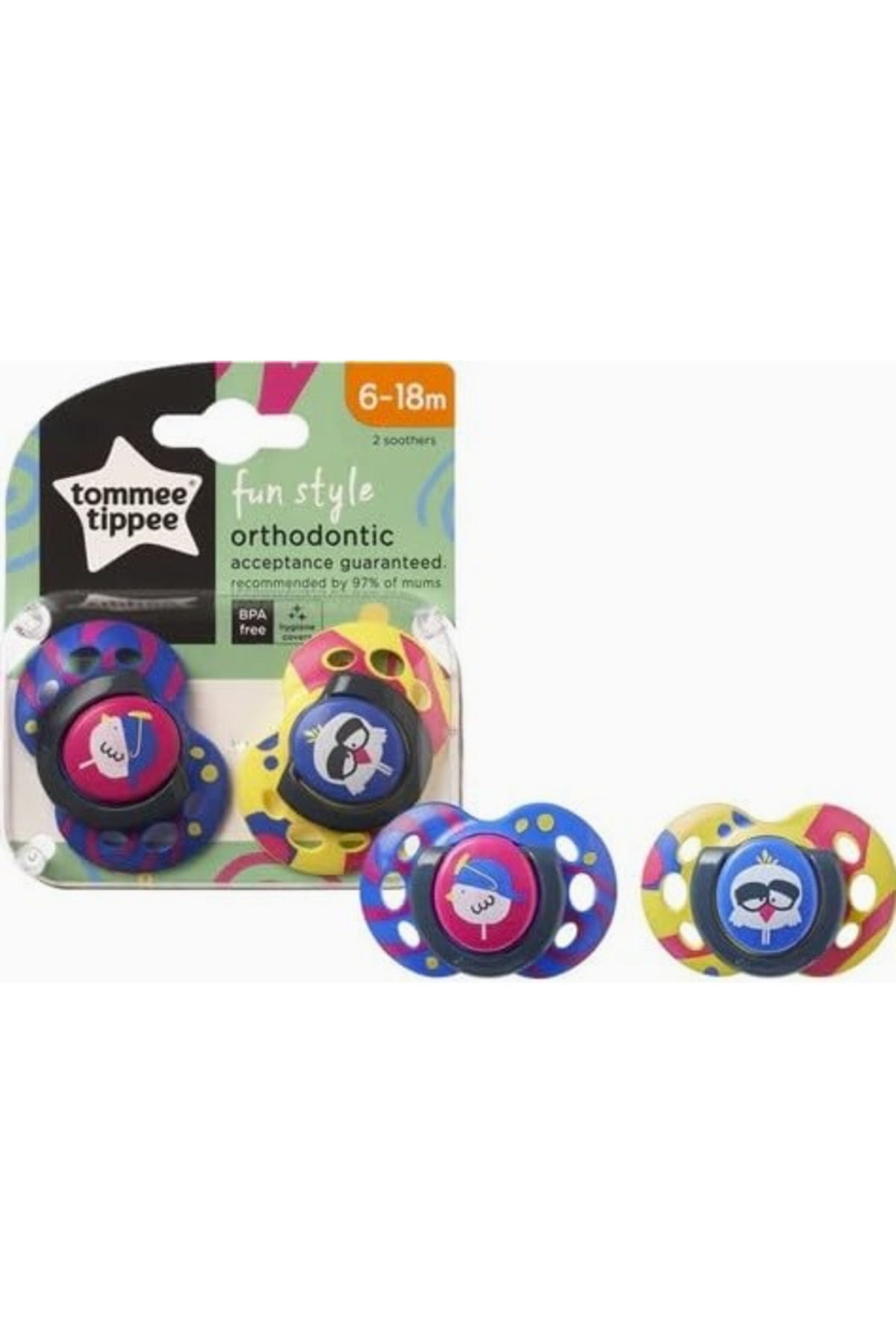 Hype Store Tommee Tippee Fun Style Emzik 2 Adet - 6-18 Ay fotoğrafı 2 (önizleme)