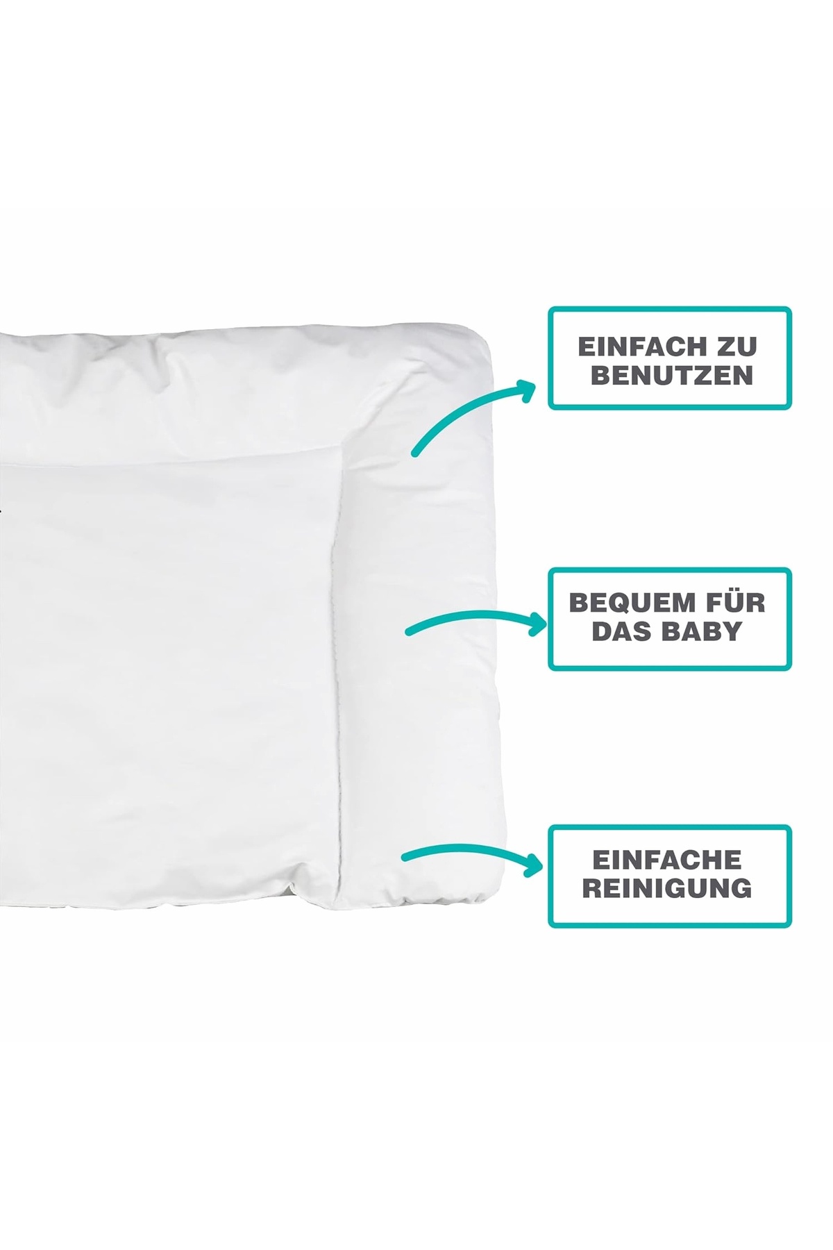 Hype Store baby'ness Elyaf Dolgulu Pvc Alt Değiştirme Minderi, Sıvı Geçirmez, Leke Tutmaz, Puantiyeli, Gri, 75x fotoğrafı 3 (önizleme)