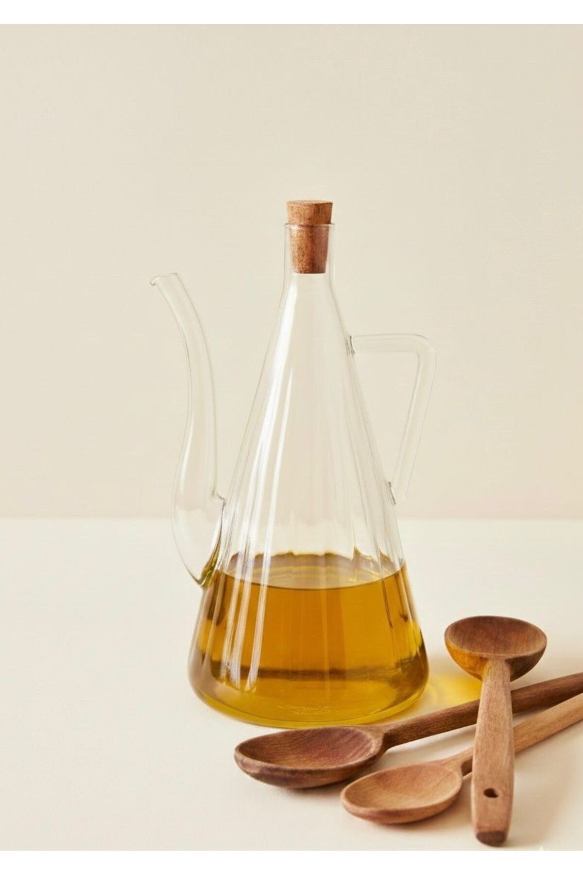 Glozzy Line 750 ml Glass Lubricator – Olive Oil Bottle with Sealed Lid, Transparent Kitchen Accessory