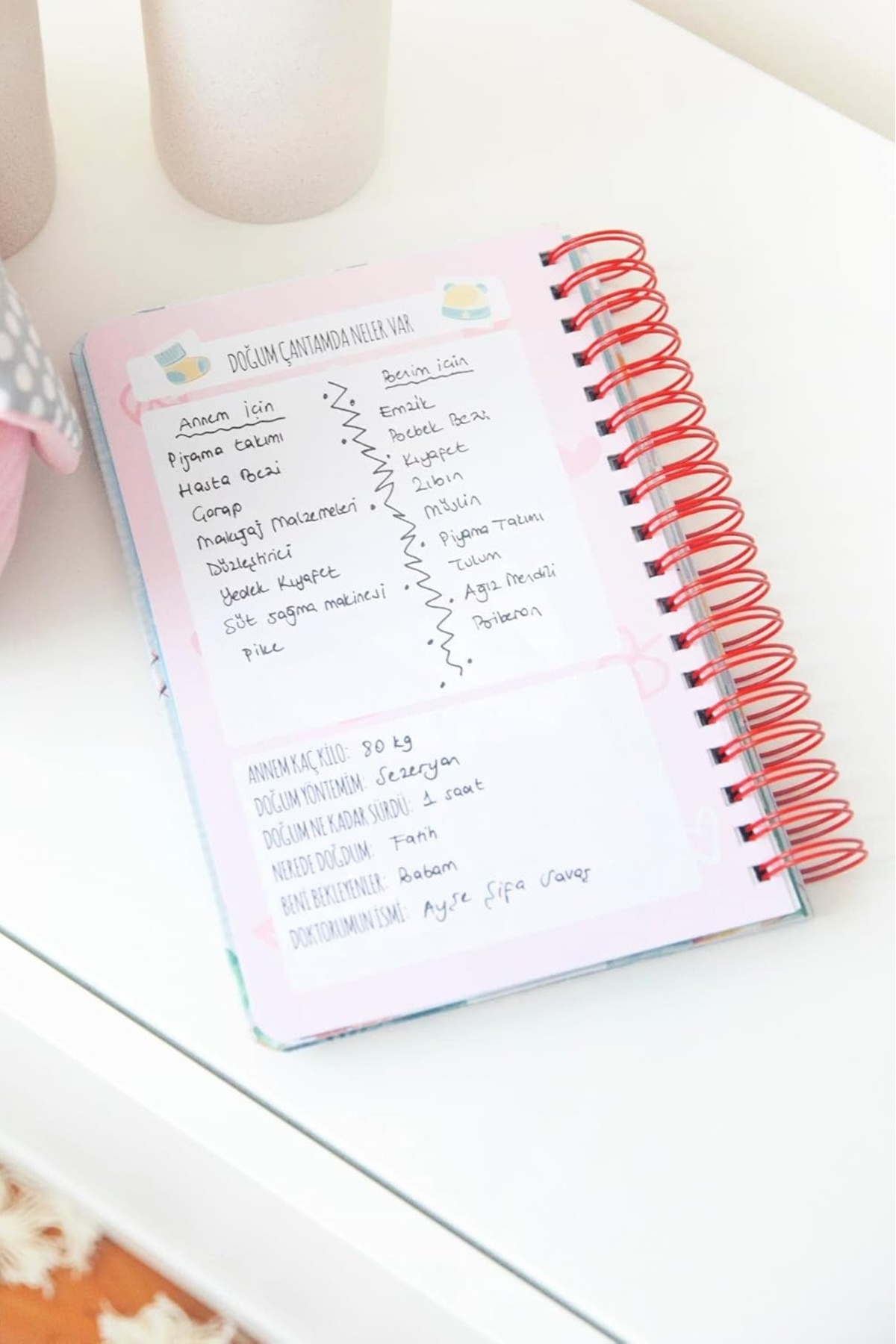 Hype Store LE COLOR Bebek Anı ve Anne Hamile Günlüğü Albüm Defter Pembe fotoğrafı 3 (önizleme)